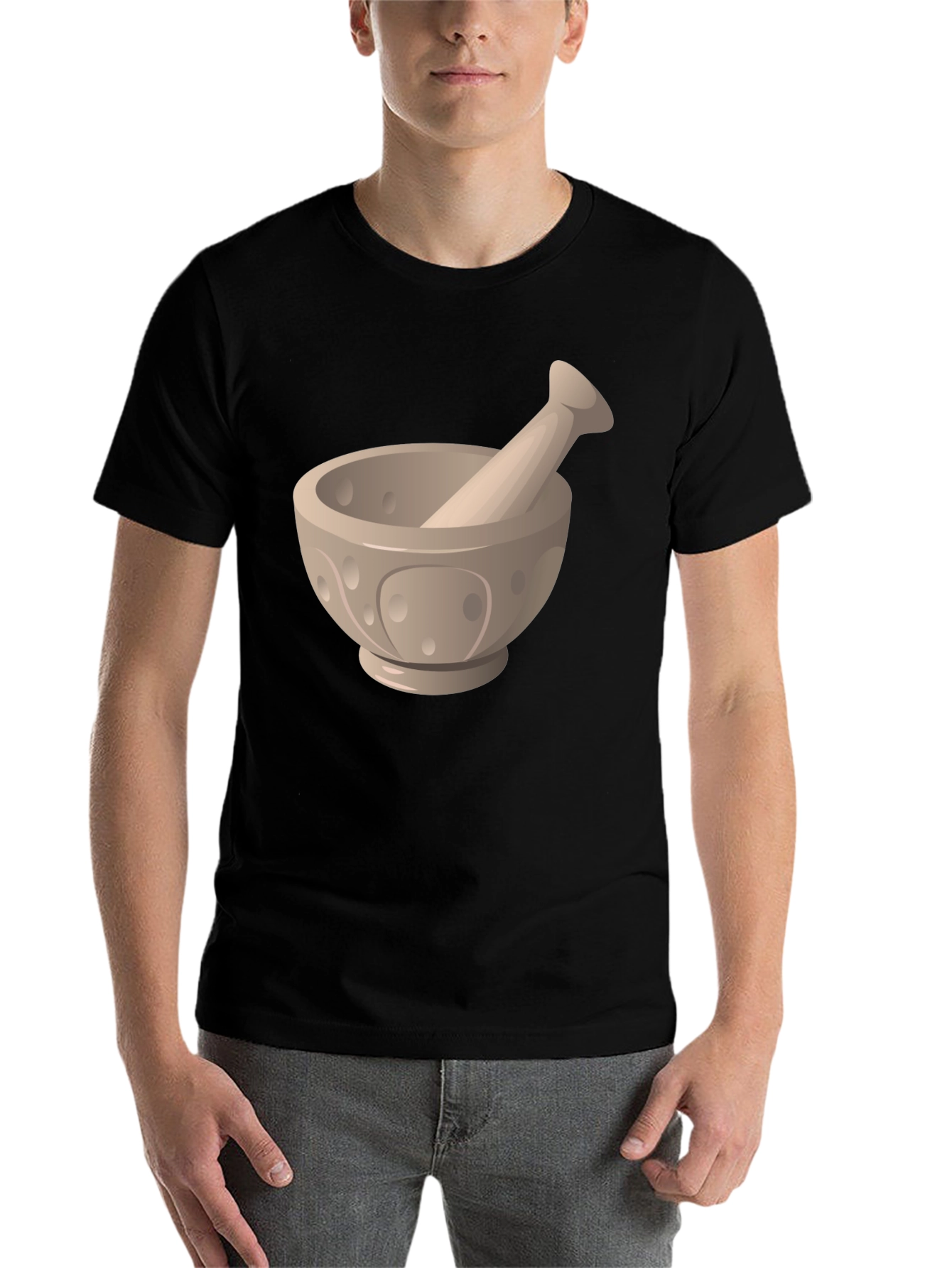 Black Mortar and Pestle Graphic Tee - Black view 7