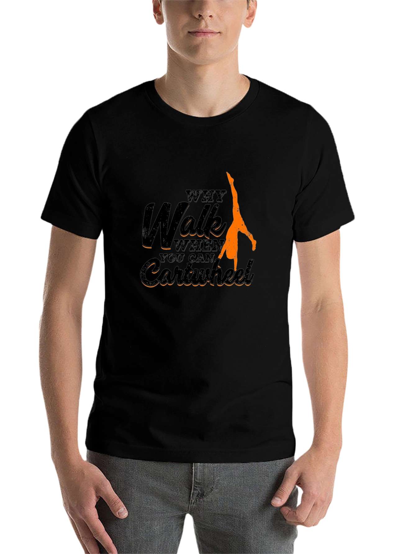 Black Why Walk, Cartwheel T-Shirt view 7