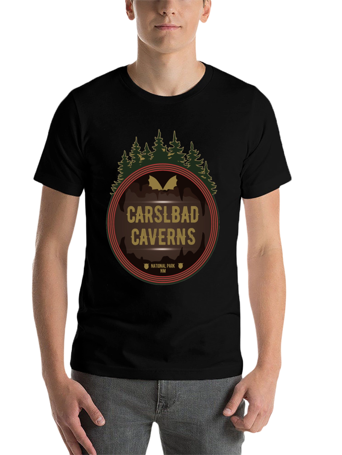 Black Carlsbad Caverns National Park Graphic Tee view 7