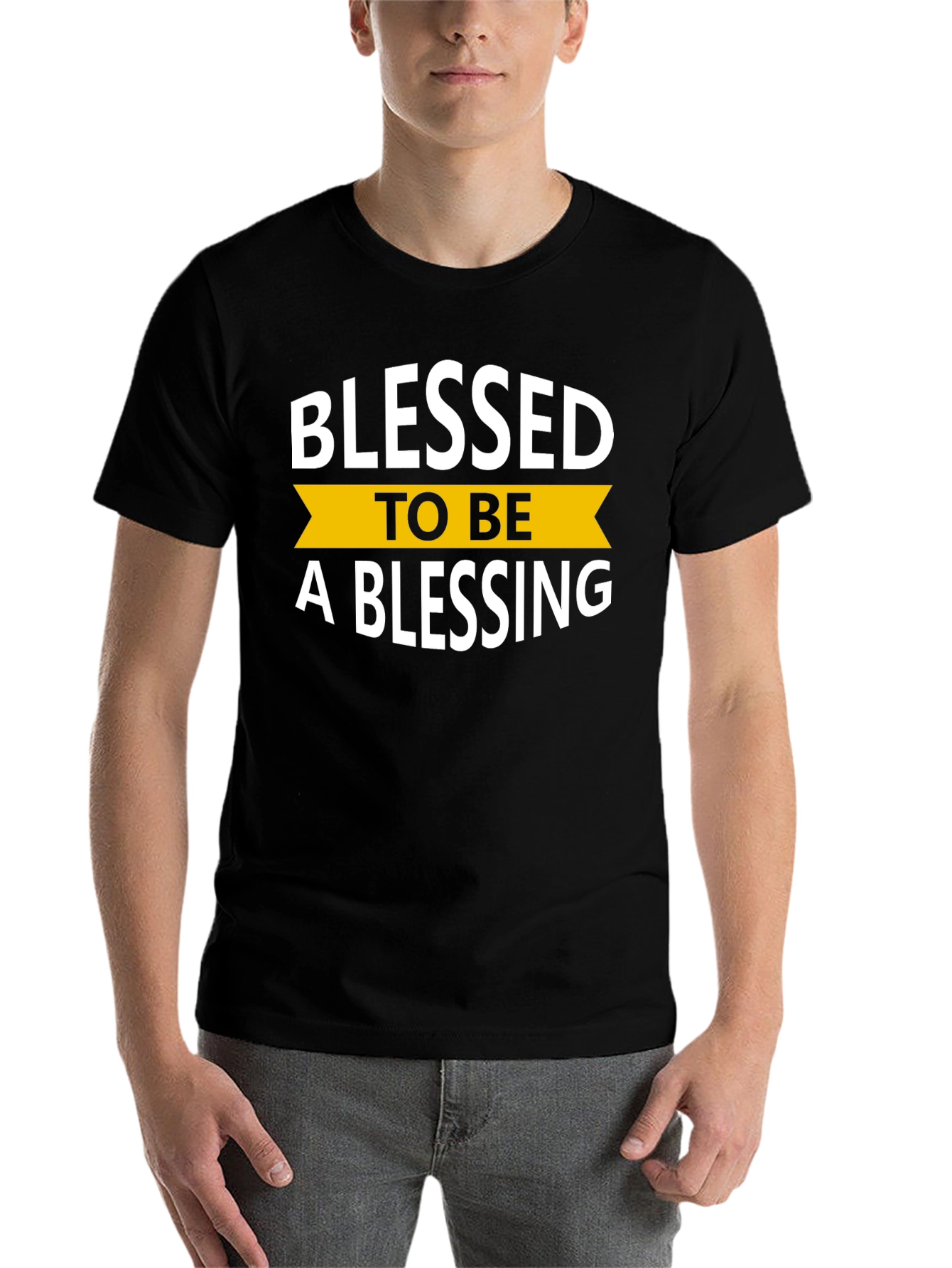 Black Blessed to Be a Blessing T-Shirt view 7