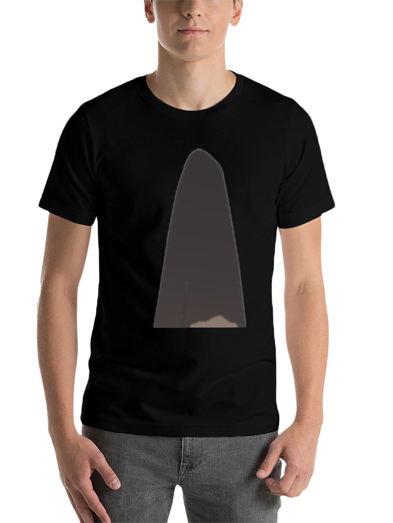 Black Men's Black Graphic Tee - Modern Style view 7