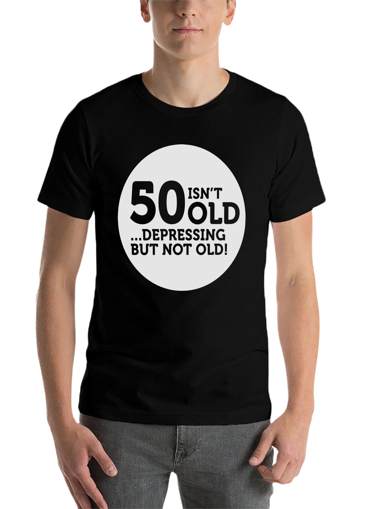 Black 50 Isn't Old T-Shirt - Birthday Humor Tee view 7
