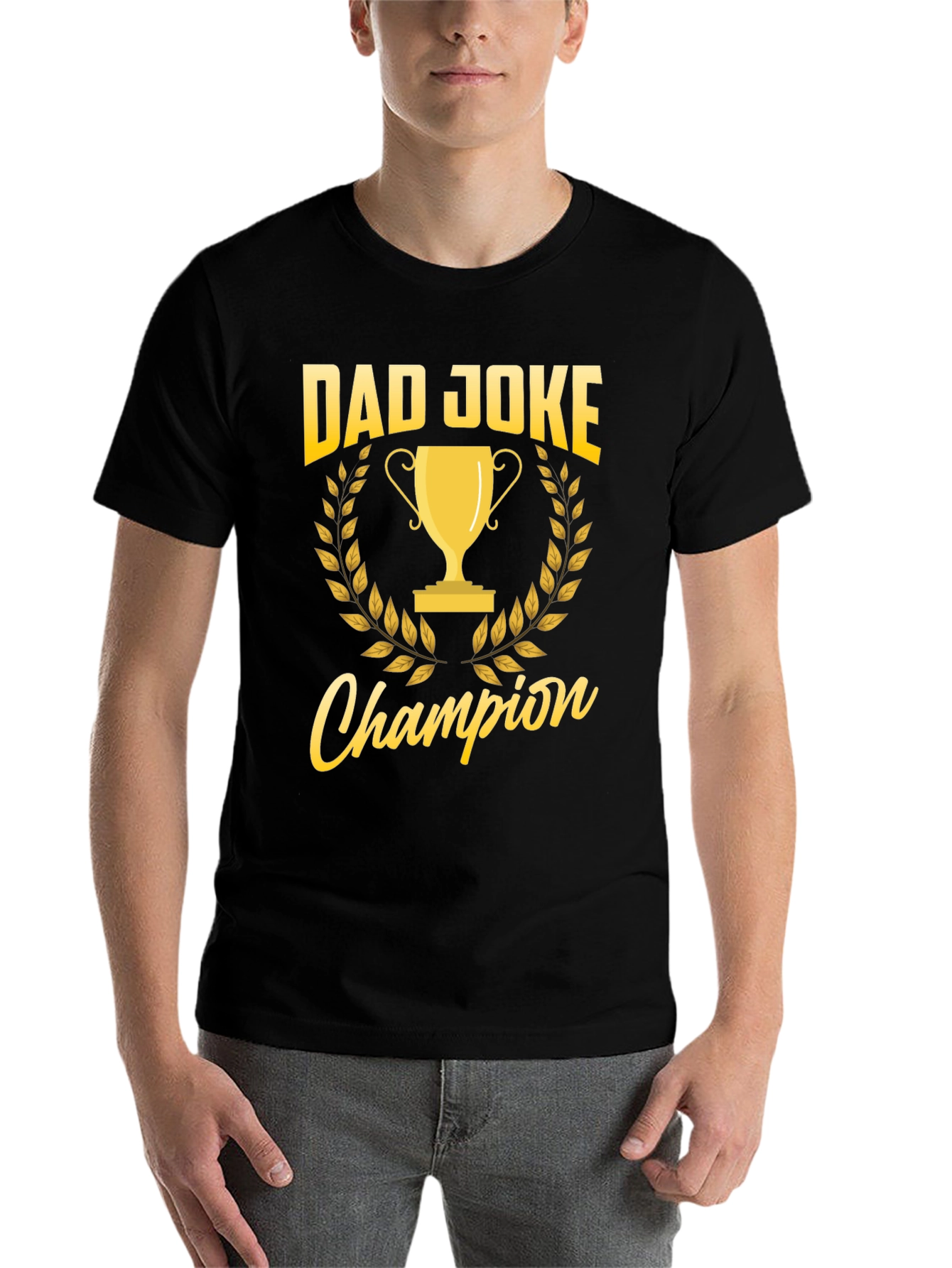 Black Dad Joke Champion T-Shirt - Funny Father's Day Gift view 7