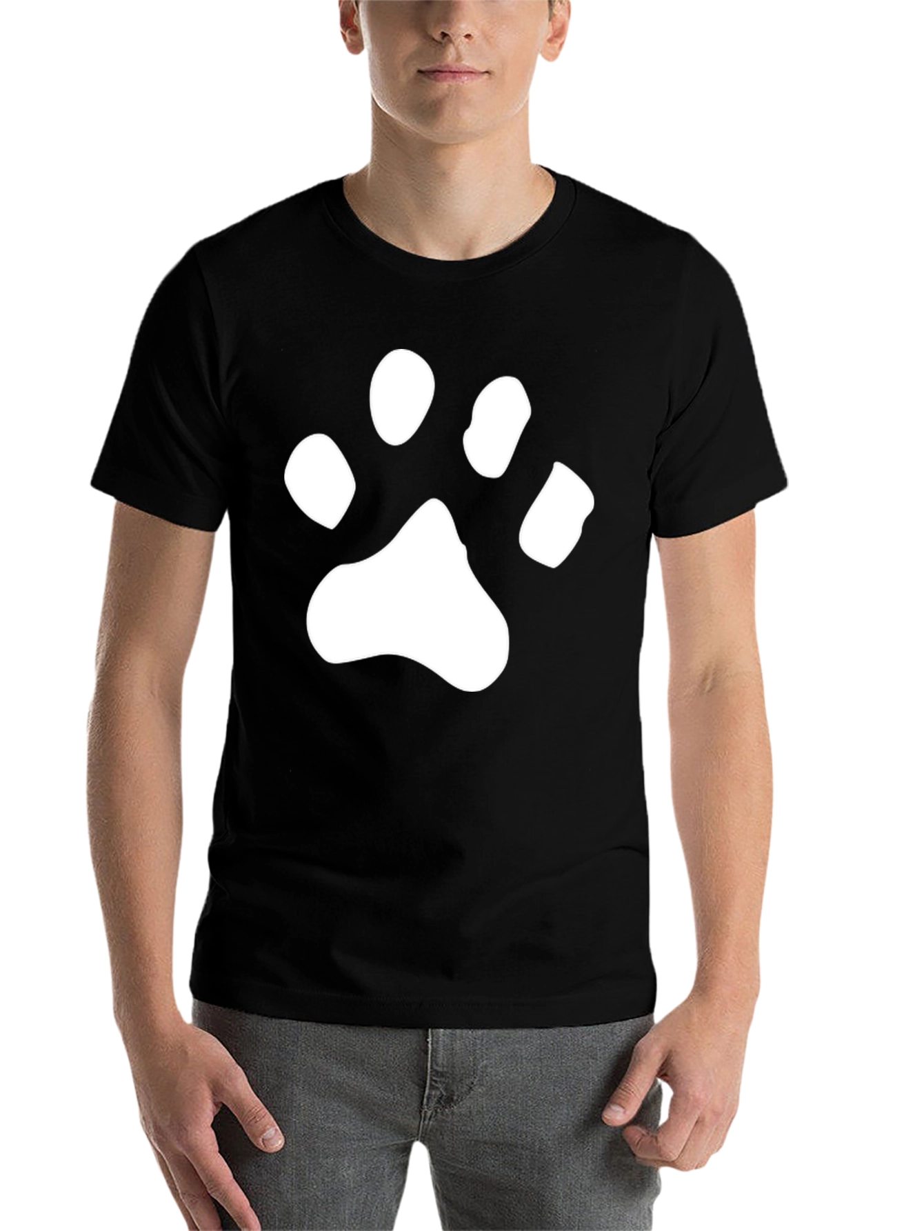 Black Paw Print Graphic Tee - Black view 7