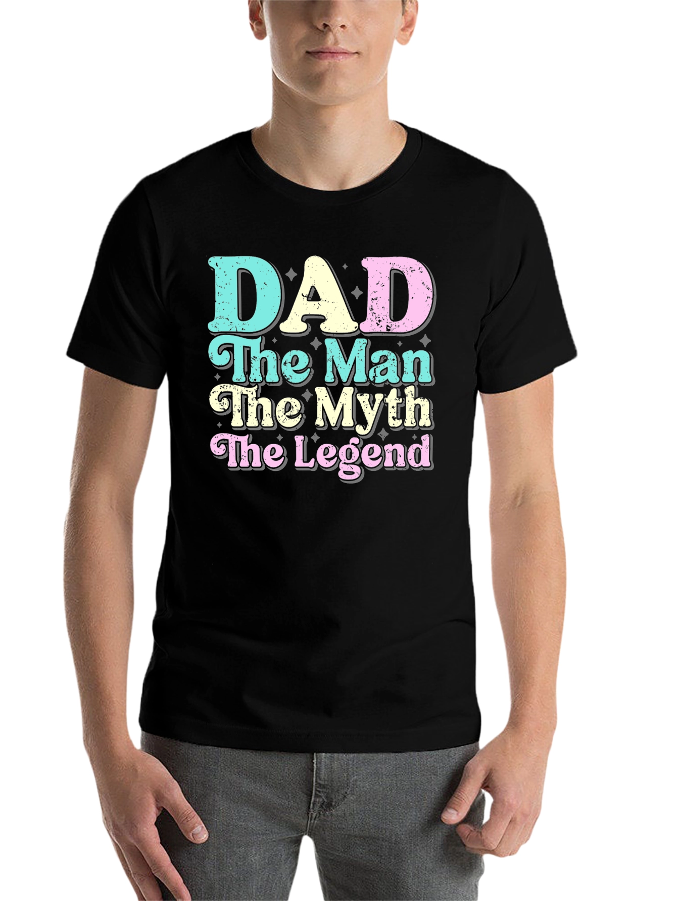 Black Dad: The Man, Myth, Legend Graphic T-Shirt view 7