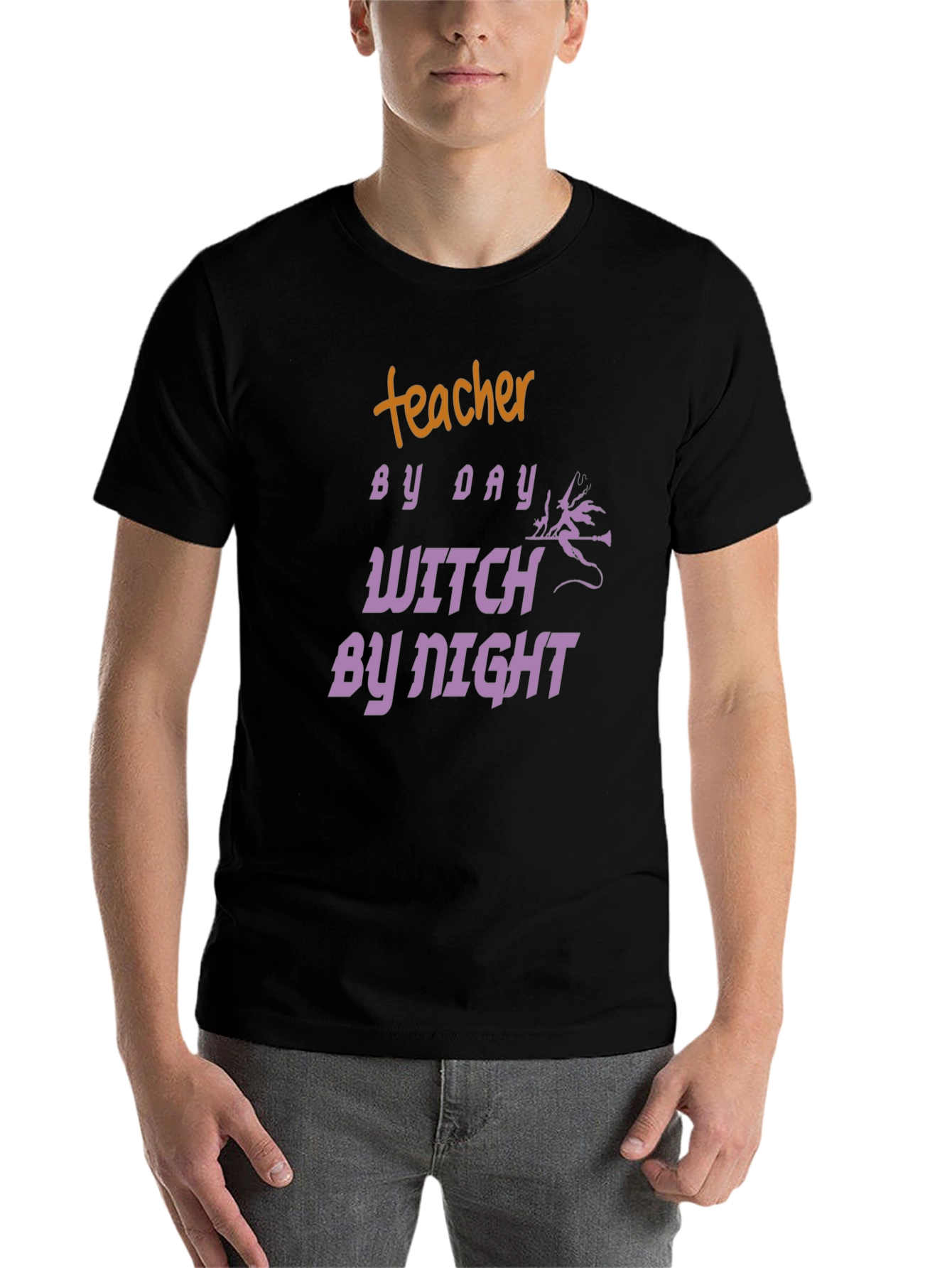 Black Teacher By Day Witch By Night Graphic Tee view 7