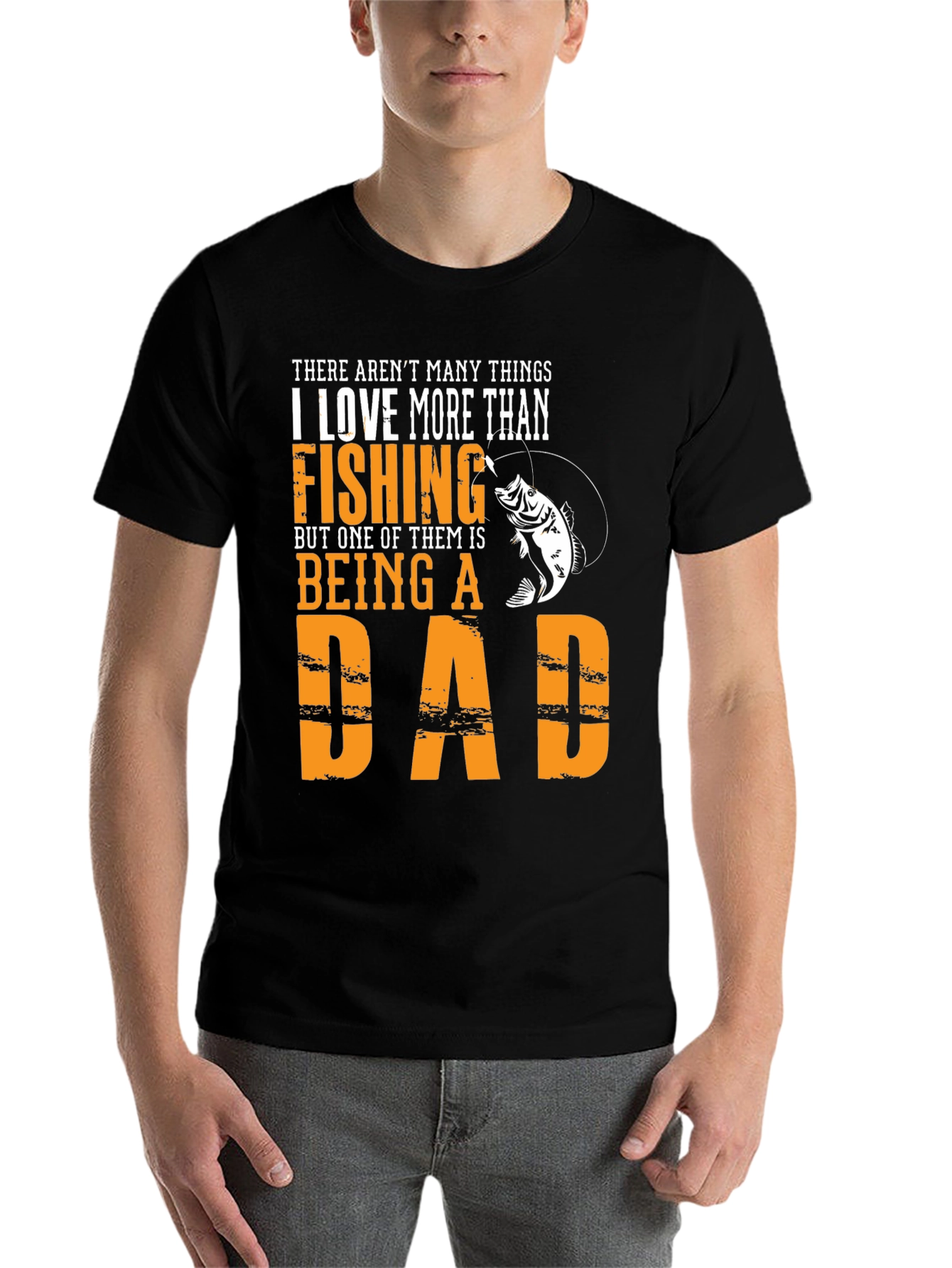 Black Fishing Dad T-Shirt - Father's Day Gift view 7