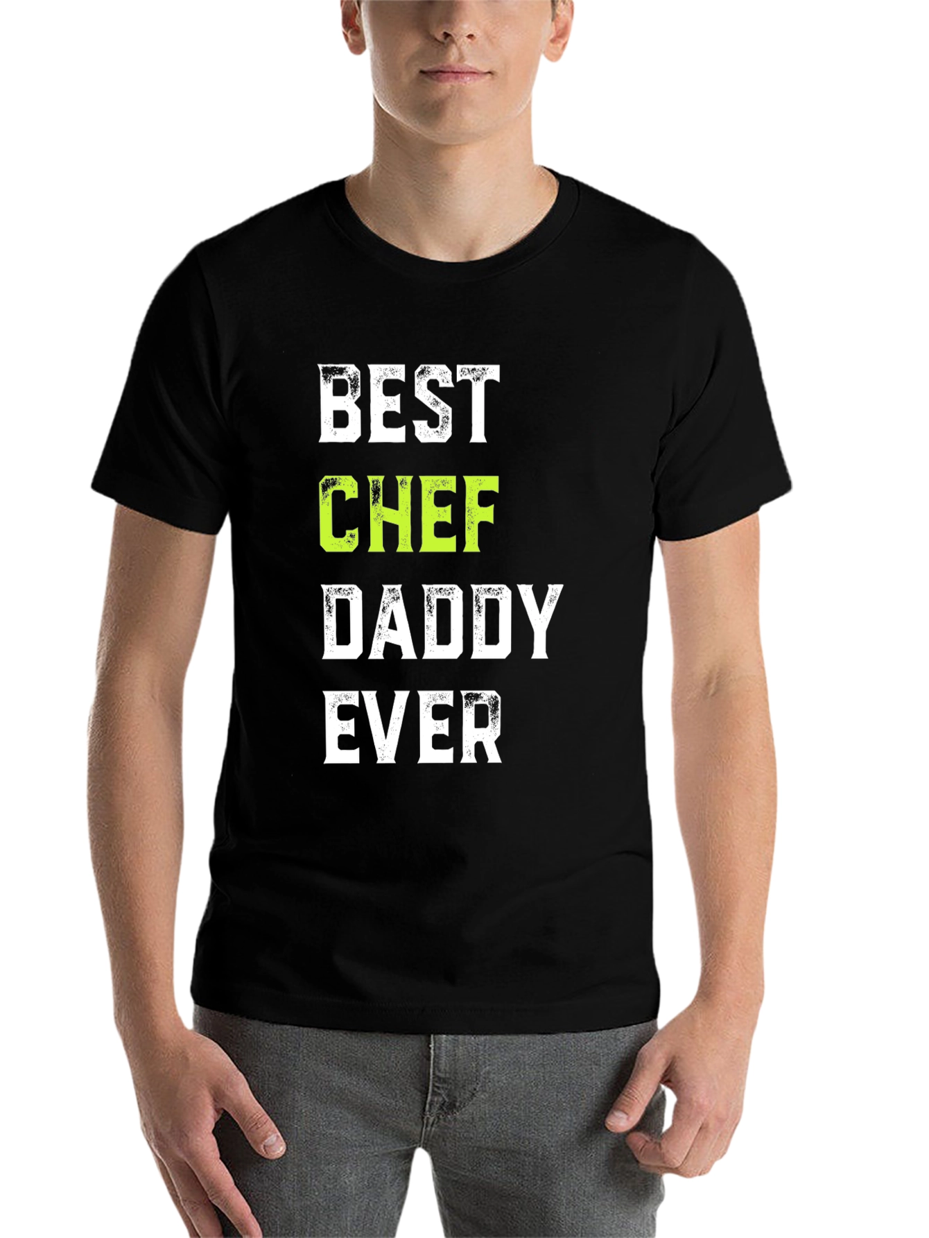 Black Best Chef Daddy Ever T-Shirt - Father's Day Cook Gift view 7