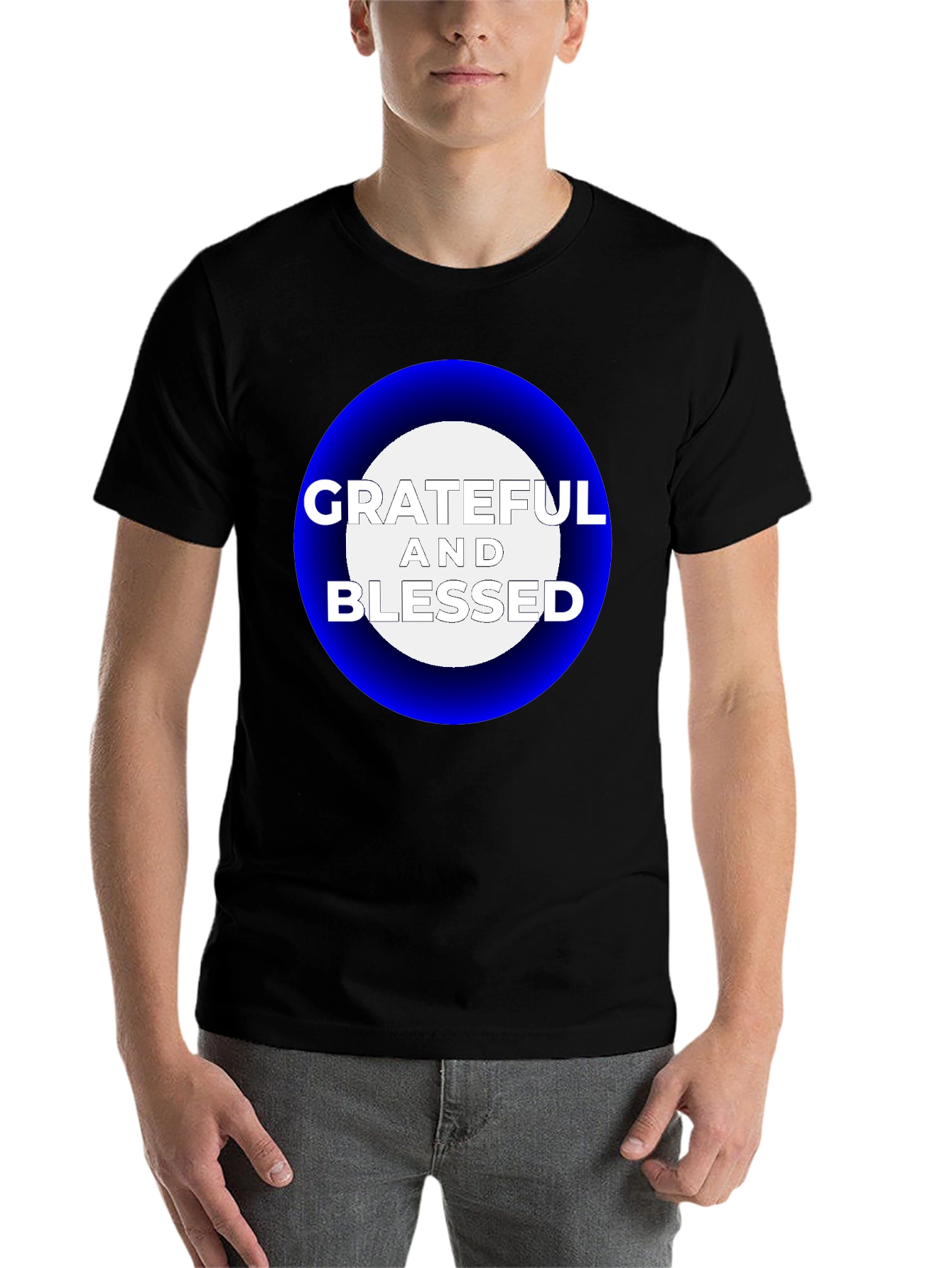 Black Grateful & Blessed Graphic T-Shirt - Stylish Comfort view 7