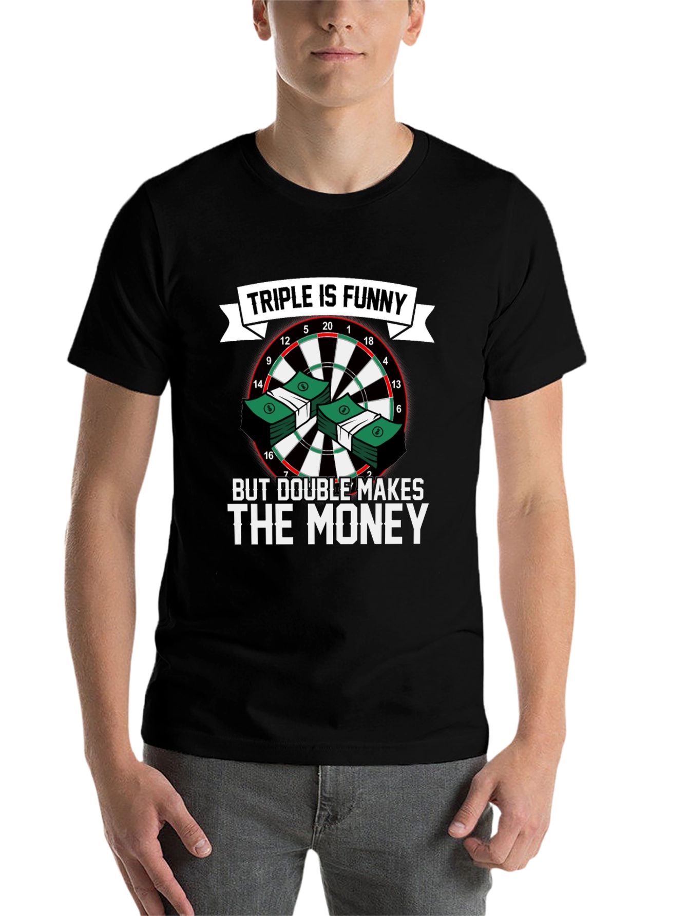 Black Triple is Funny T-Shirt view 7