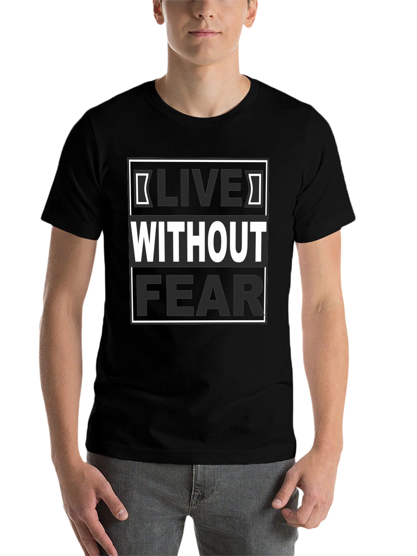 Black Live Without Fear Graphic Tee view 7