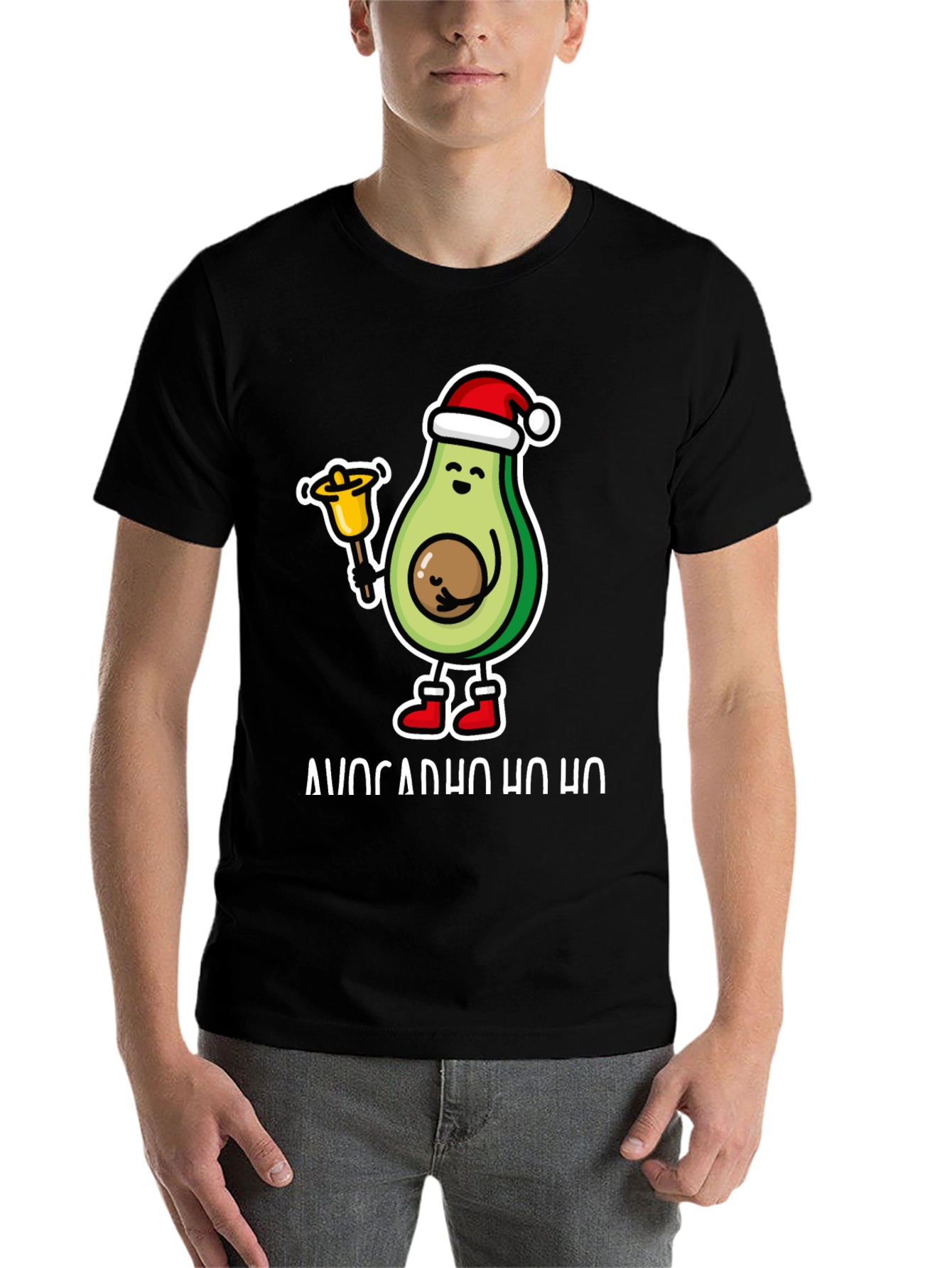Black Avocado Ho Ho Christmas T-Shirt view 7