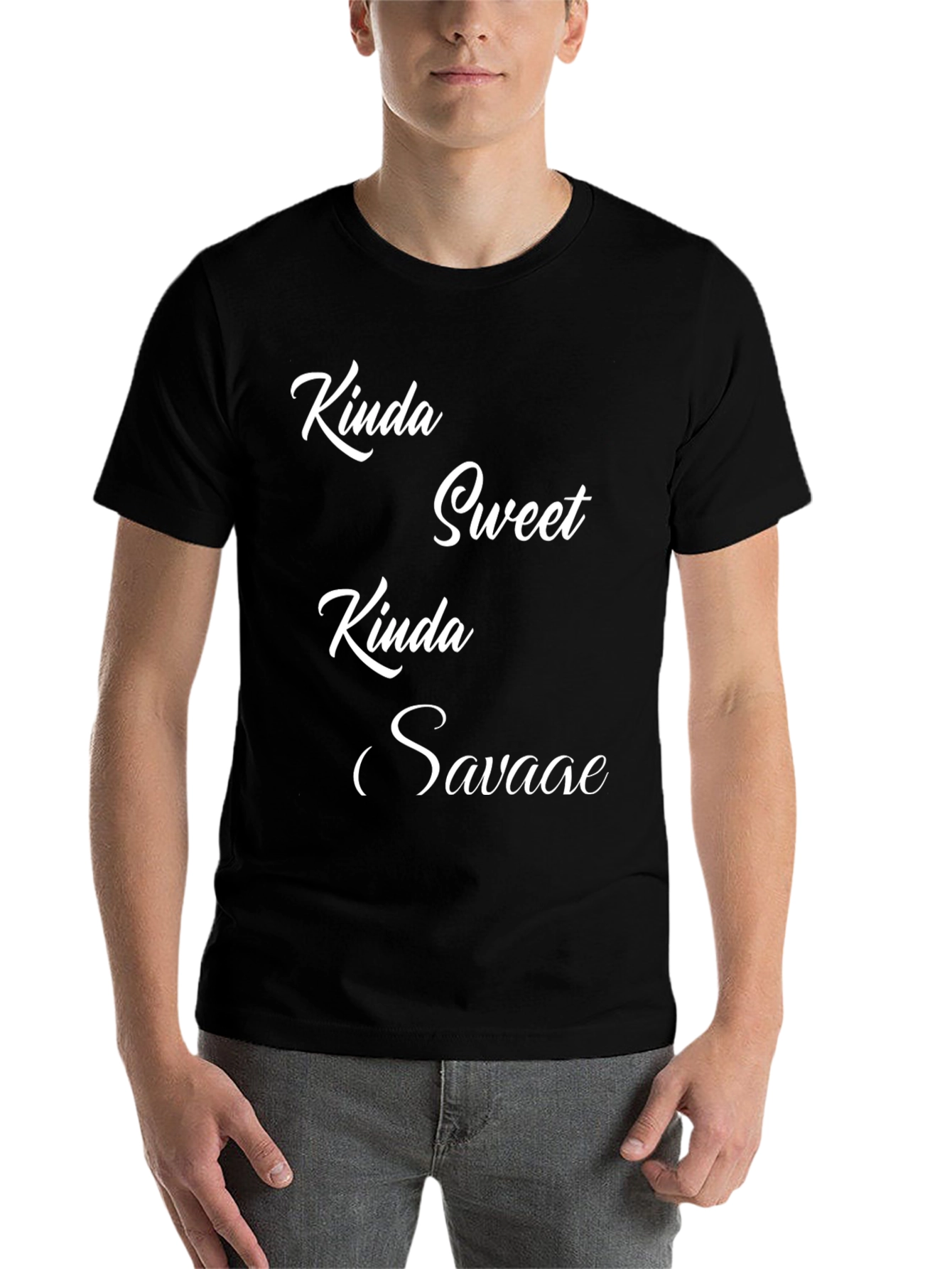 Black Kinda Sweet Kinda Savage Black T-Shirt view 7