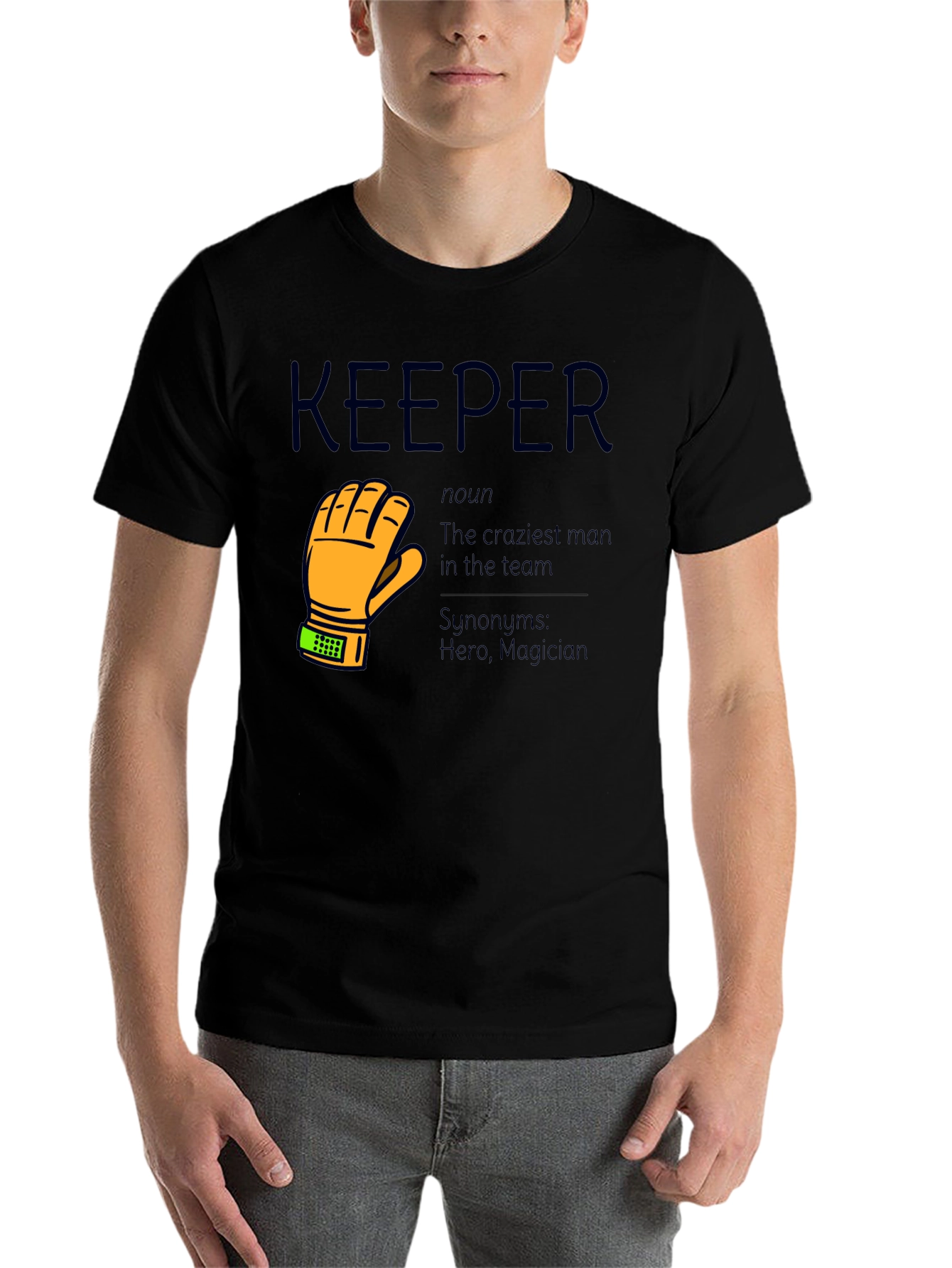 Black Keeper T-Shirt - Goalie Gift view 7
