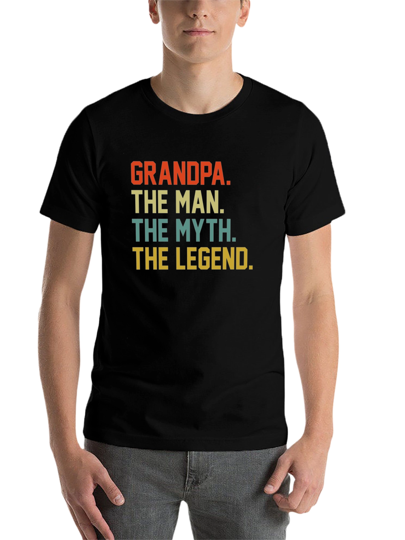 Black Grandpa The Man, The Myth, The Legend T-Shirt view 7
