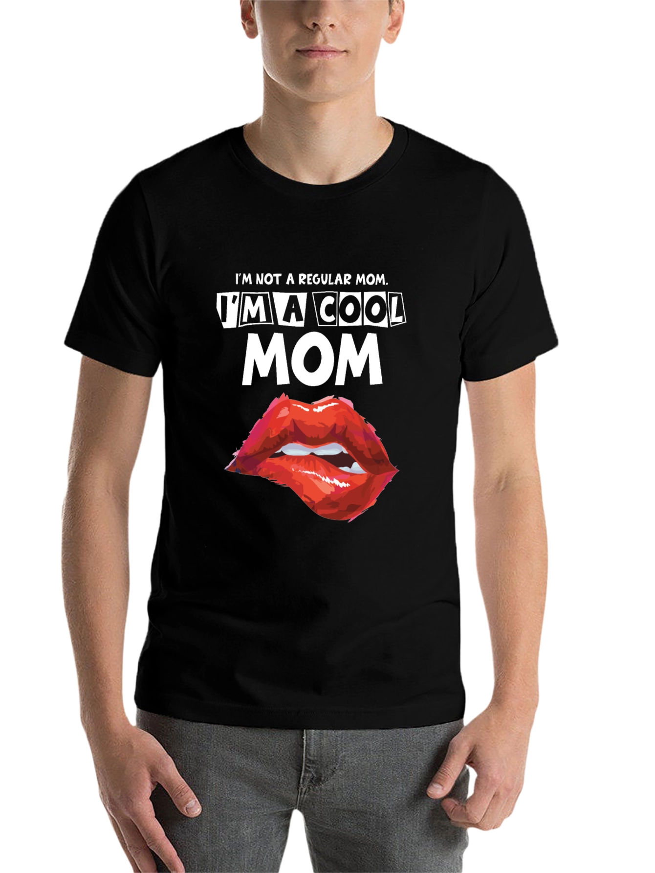 Black Cool Mom Graphic Tee - Trendy Women's T-Shirt view 7