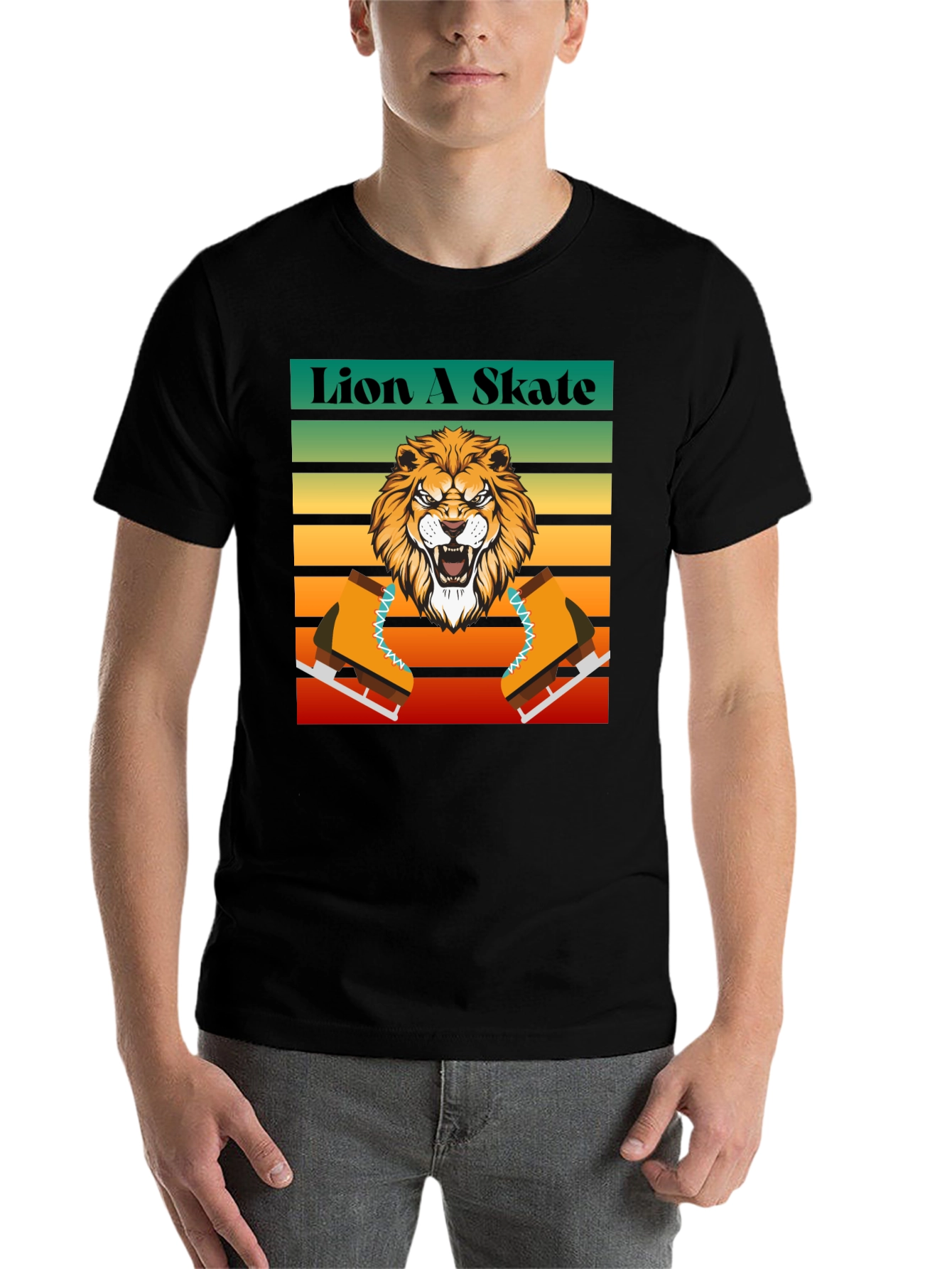 Black Lion A Skate Graphic T-Shirt view 7