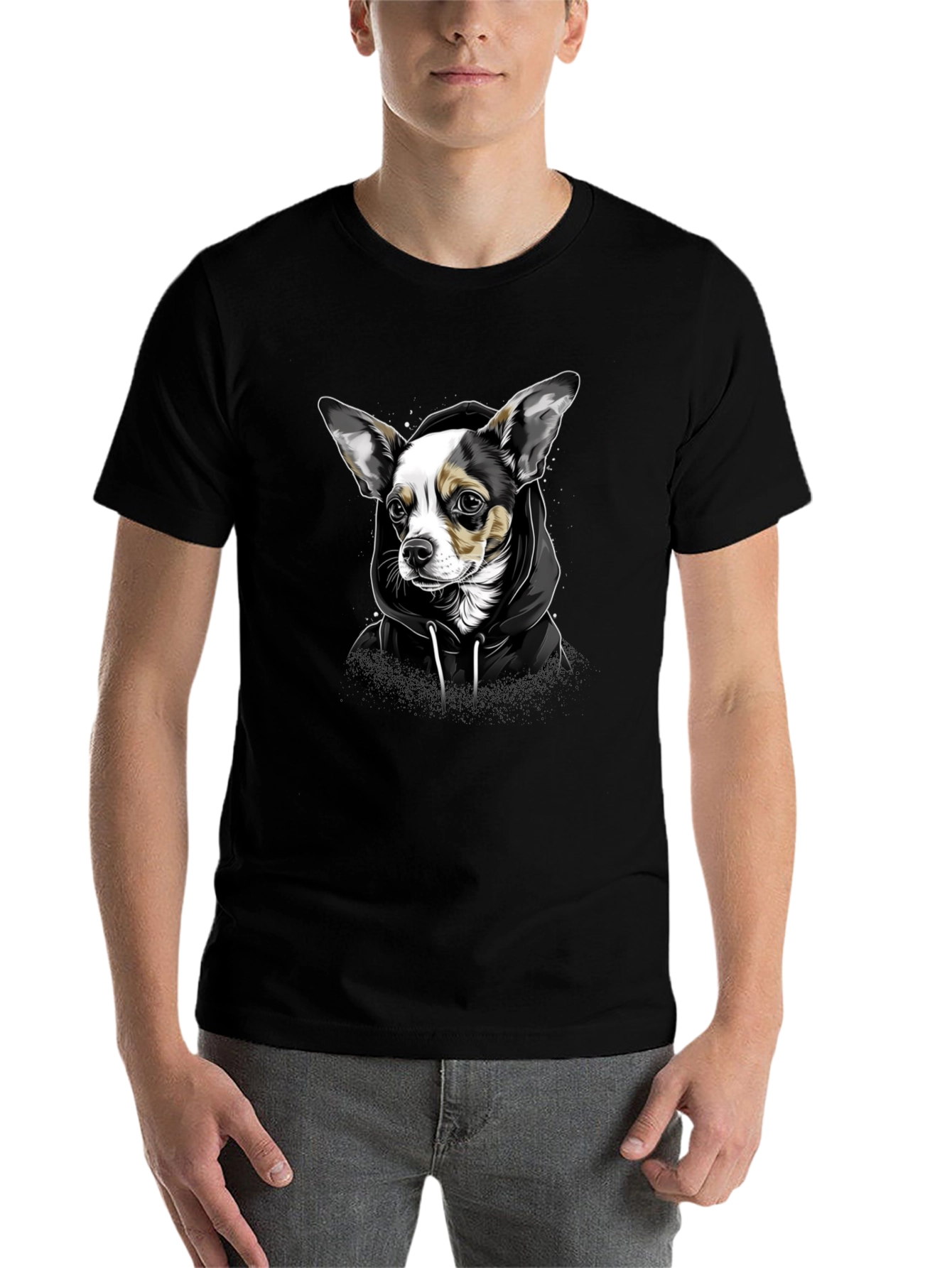 Black Dog Graphic T-Shirt - Trendy Animal Lover Tee view 7