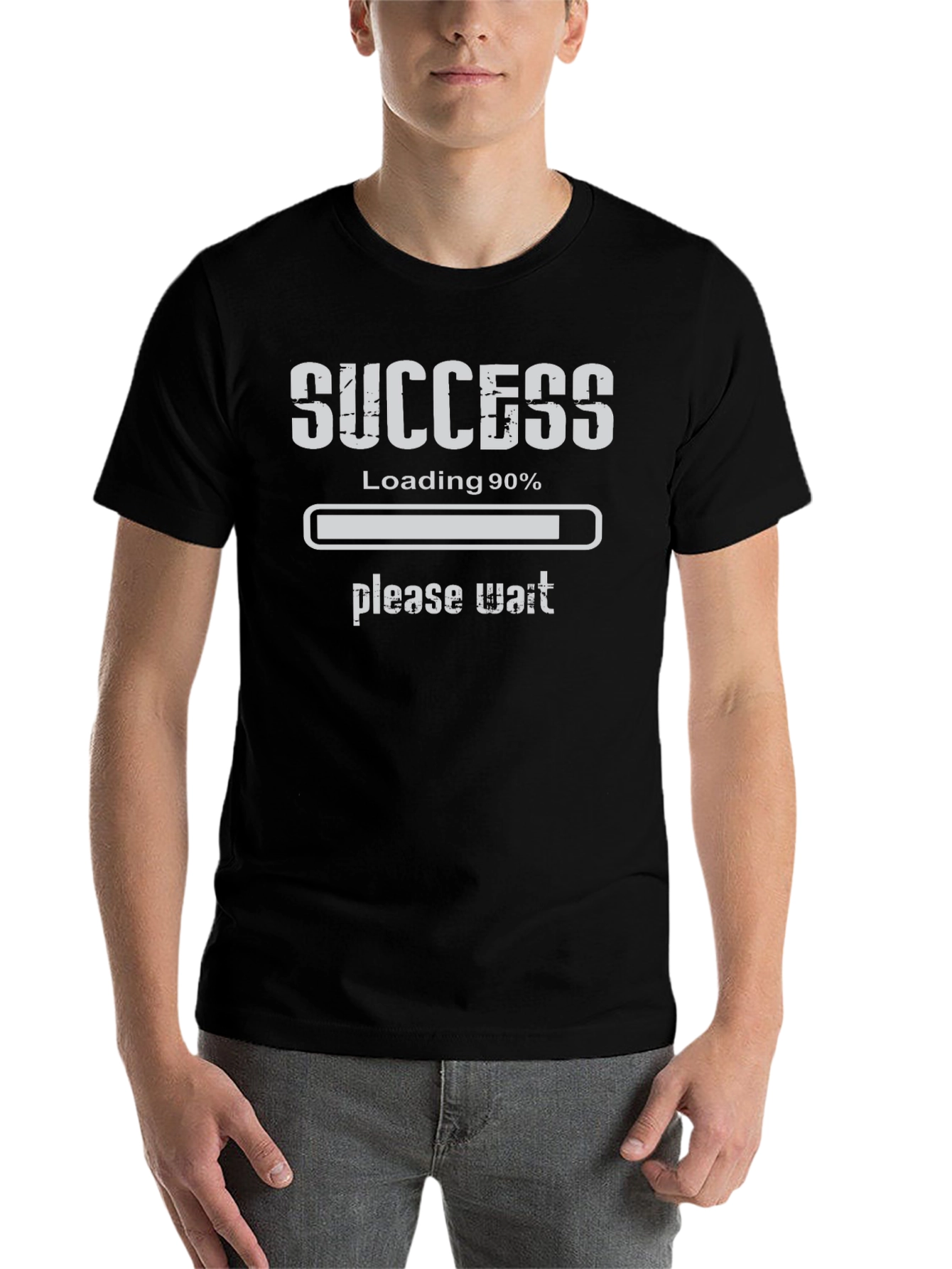 Black Success Loading T-Shirt - Please Wait Funny Novelty Tee view 7