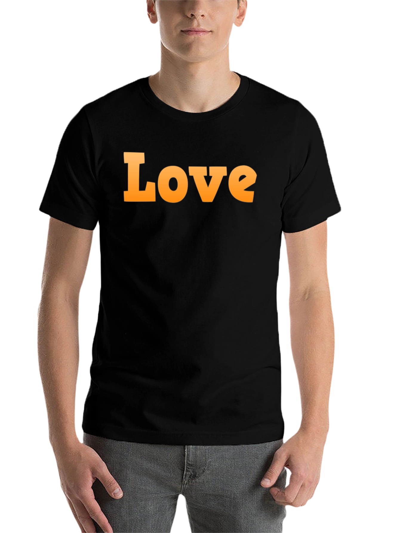 Black Love Graphic Print Crew Neck T-Shirt view 7