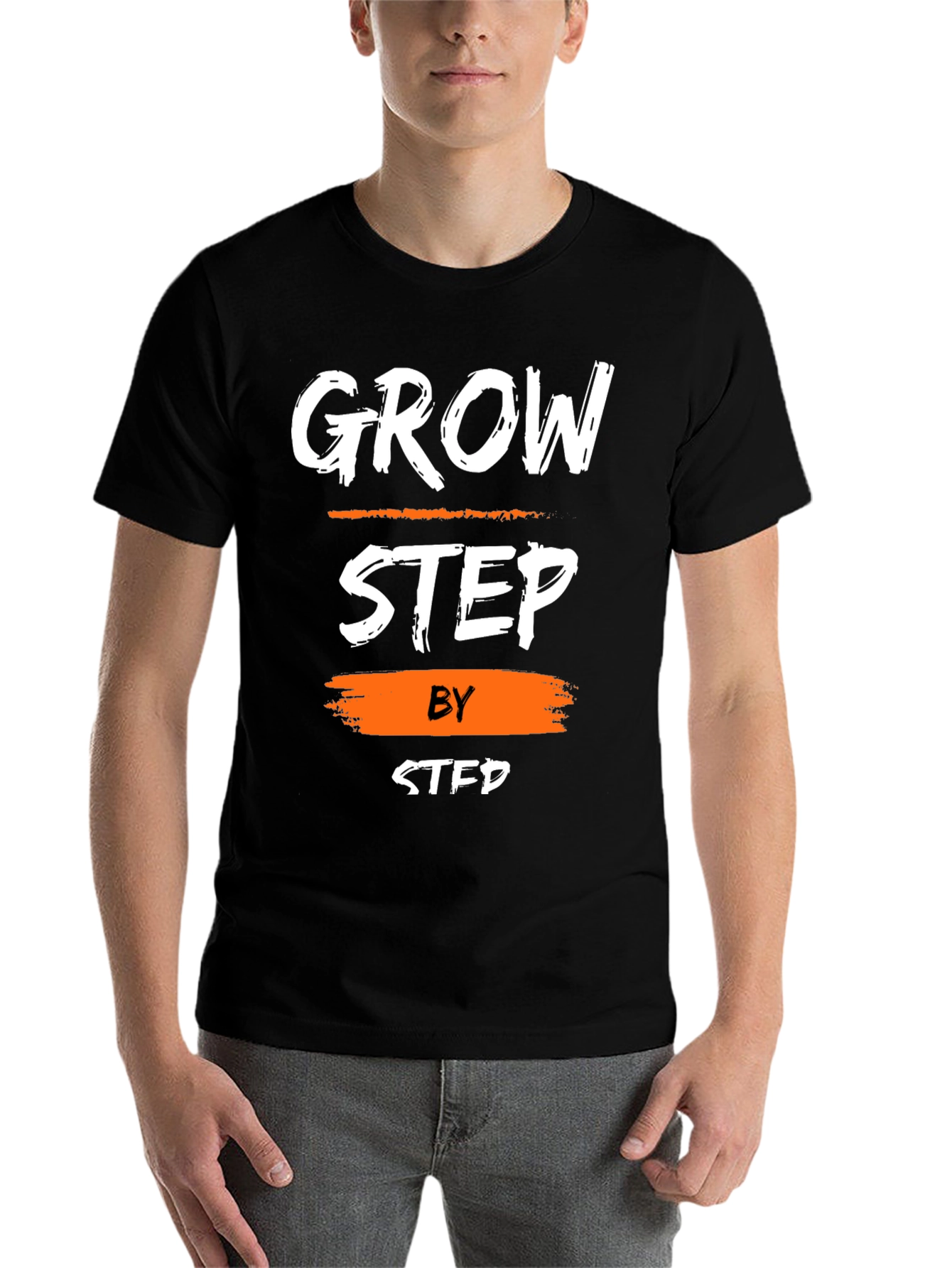 Black Grow Step By Step Black T-Shirt view 7
