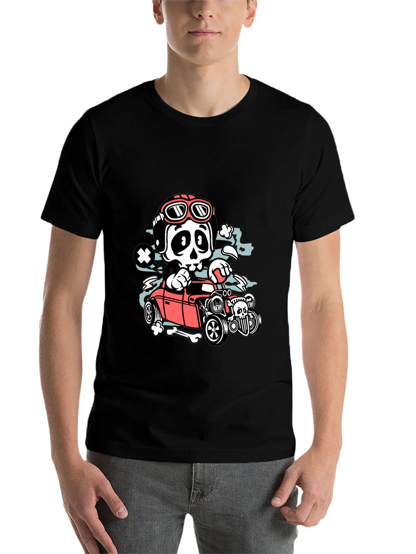 Skull Hot Rod T-Shirt - Rocker Style - 7