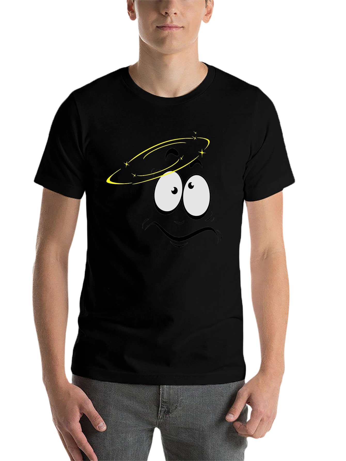 Black Dizzy Face Graphic T-Shirt - Soft Cotton Tee view 7