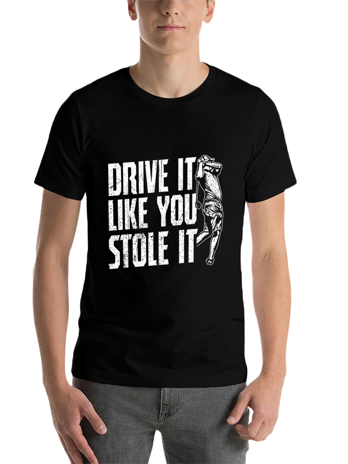 Black Drive It Like You Stole It Golf Tee view 7