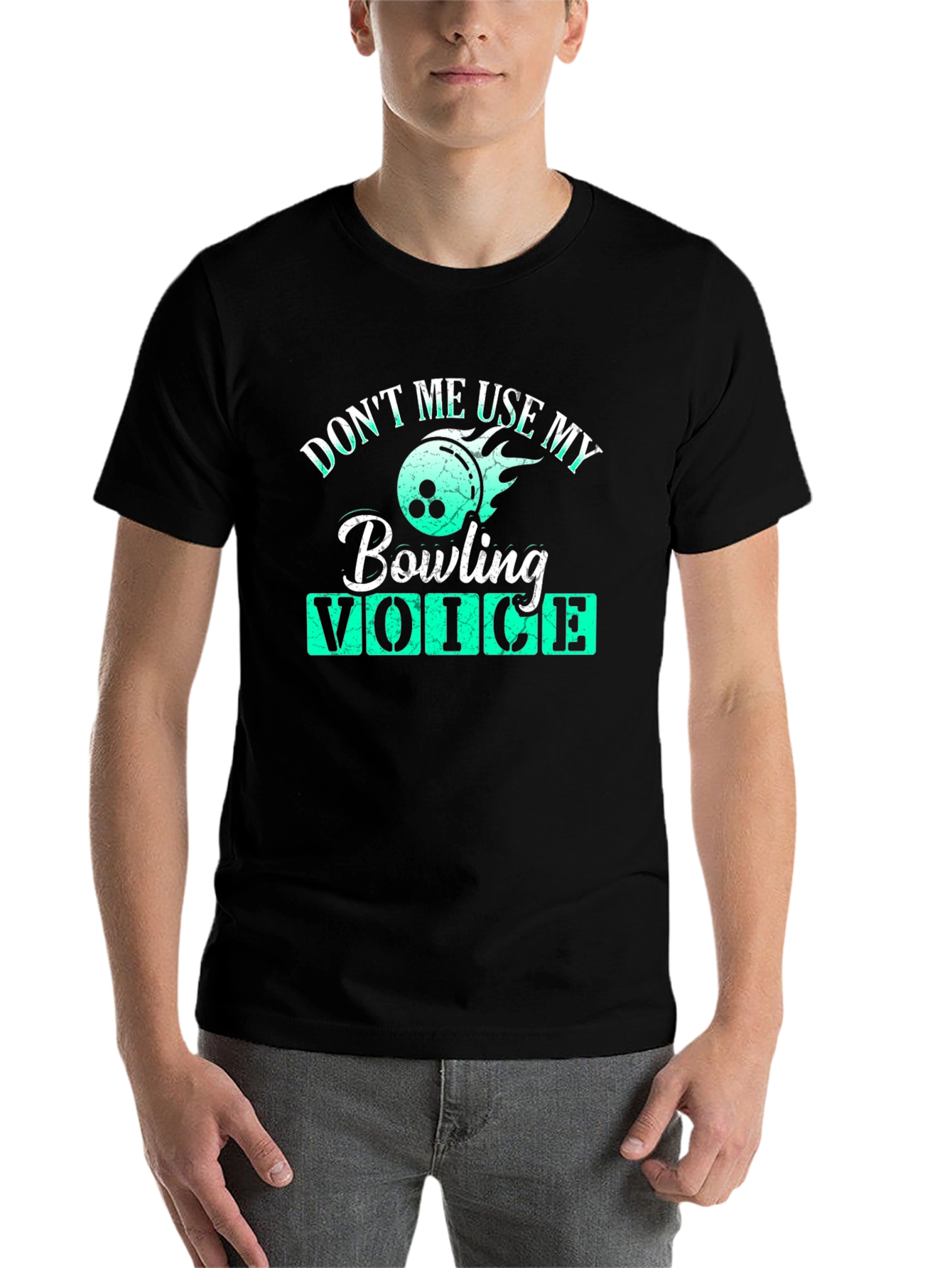 Black Don't Make Me Use My Bowling Voice T-Shirt view 7