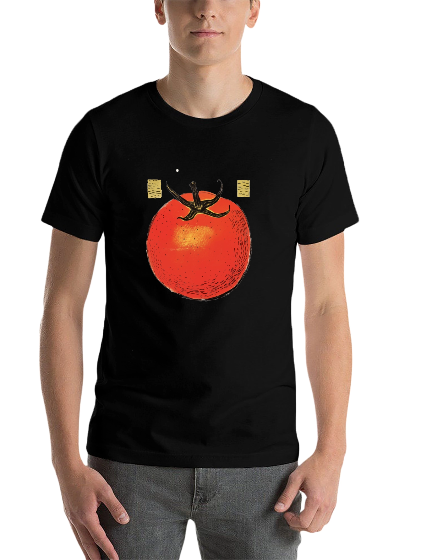 Black Tomato Graphic Print Black T-Shirt view 7