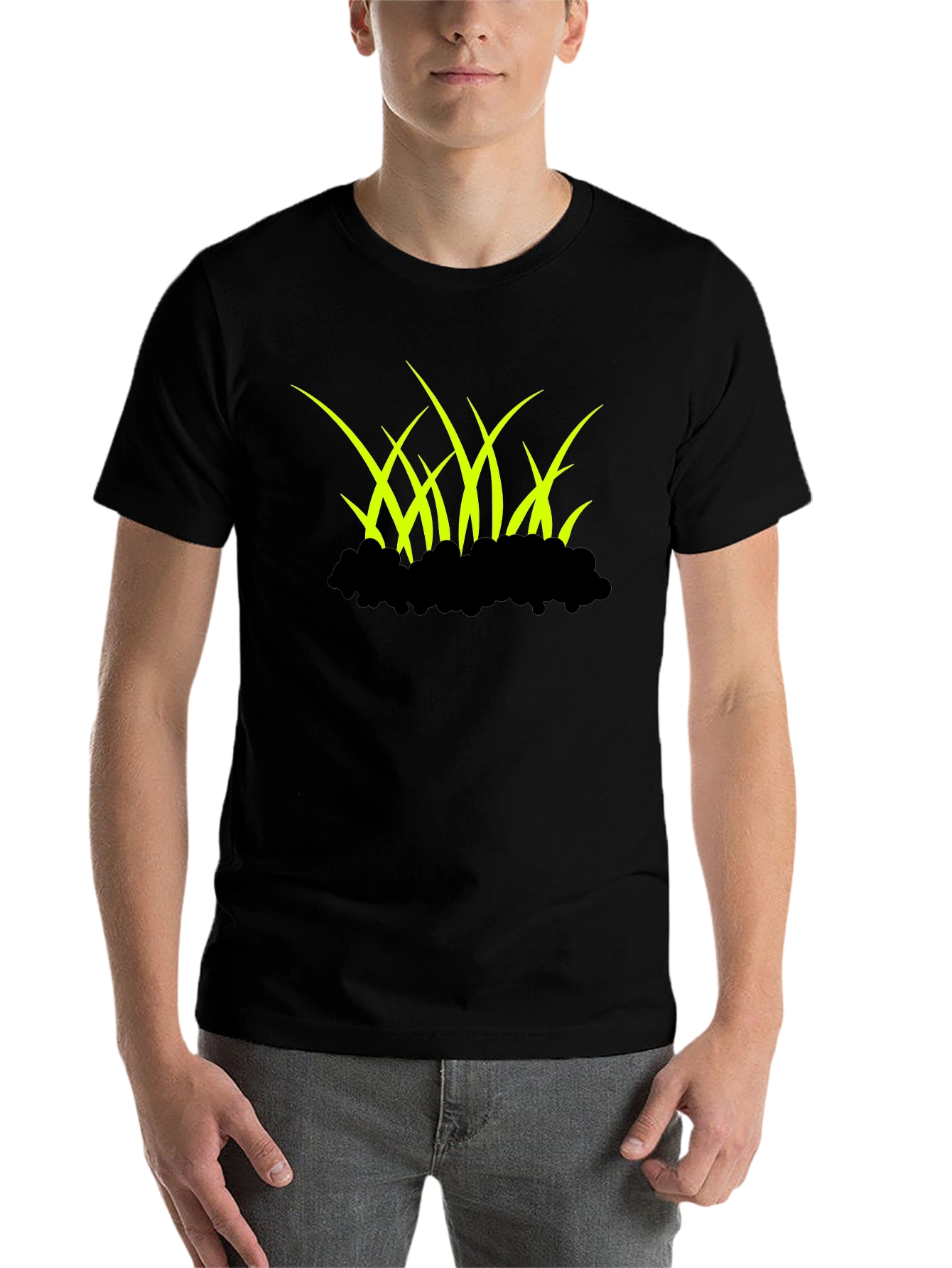 Black Grass Graphic Black T-Shirt view 7
