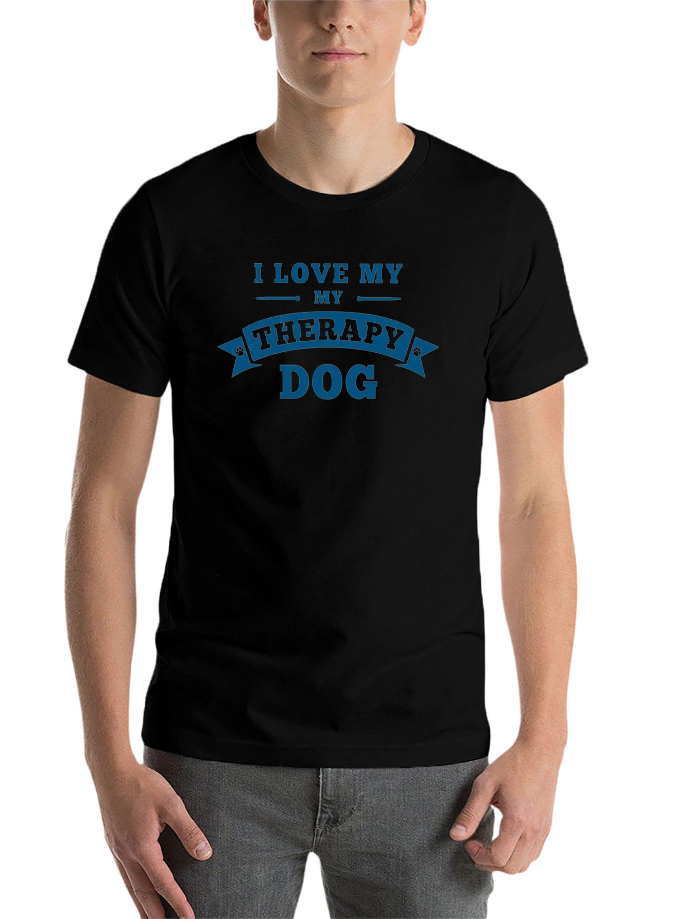 I Love My Therapy Dog Graphic T-Shirt - 7