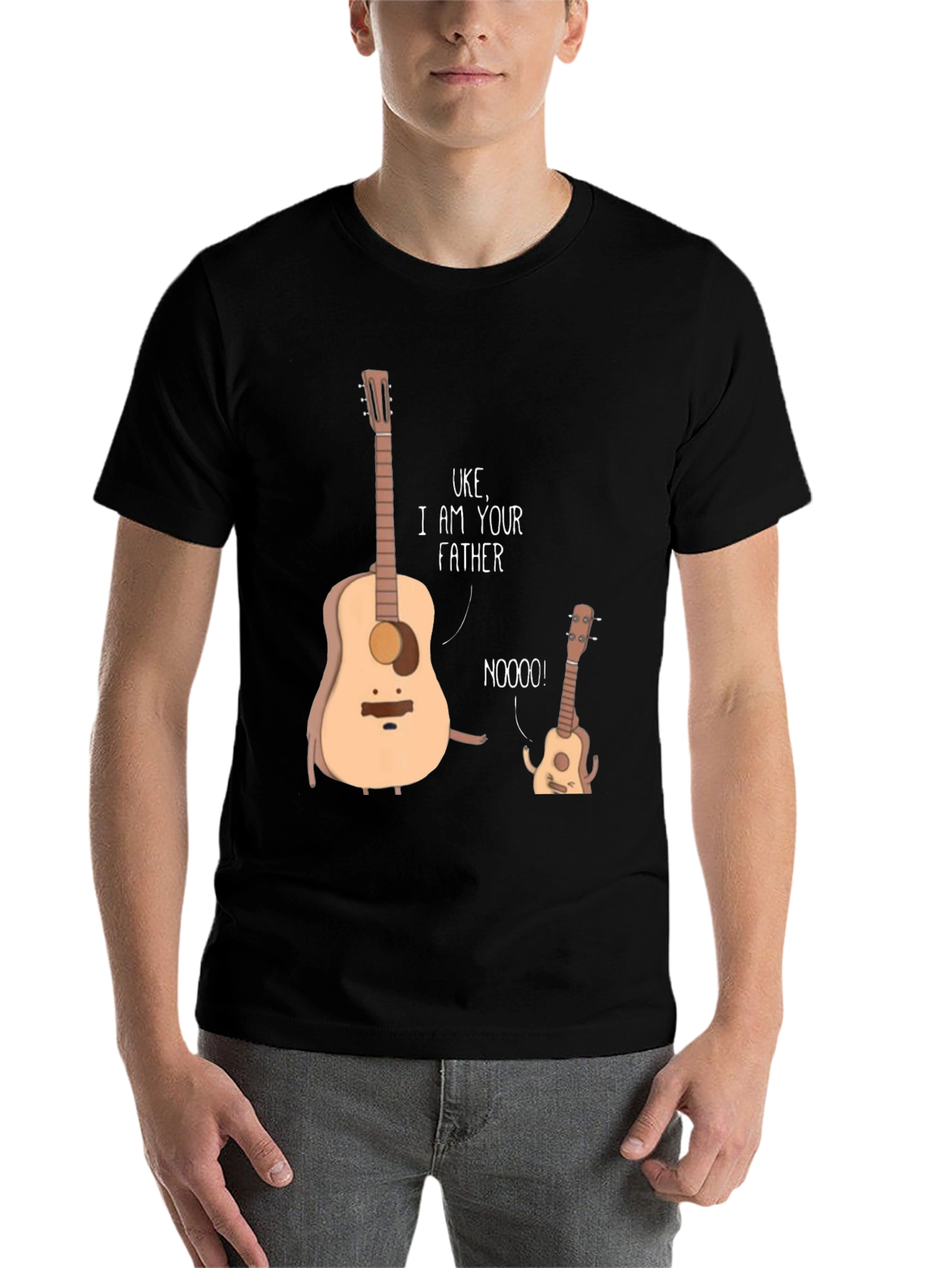 Black Uke I Am Your Father Funny Music T-Shirt view 7