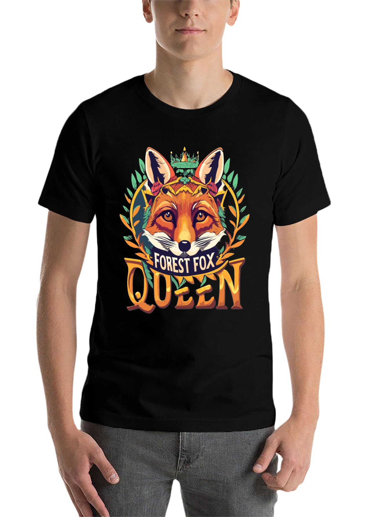 Black Forest Fox Queen Graphic Tee view 7