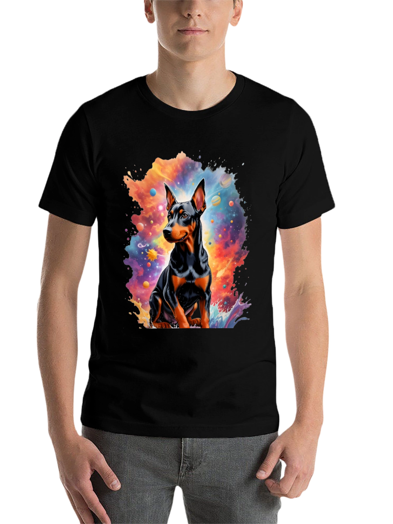 Black Dog Universe Graphic Tee - Men's Black T-Shirt view 7