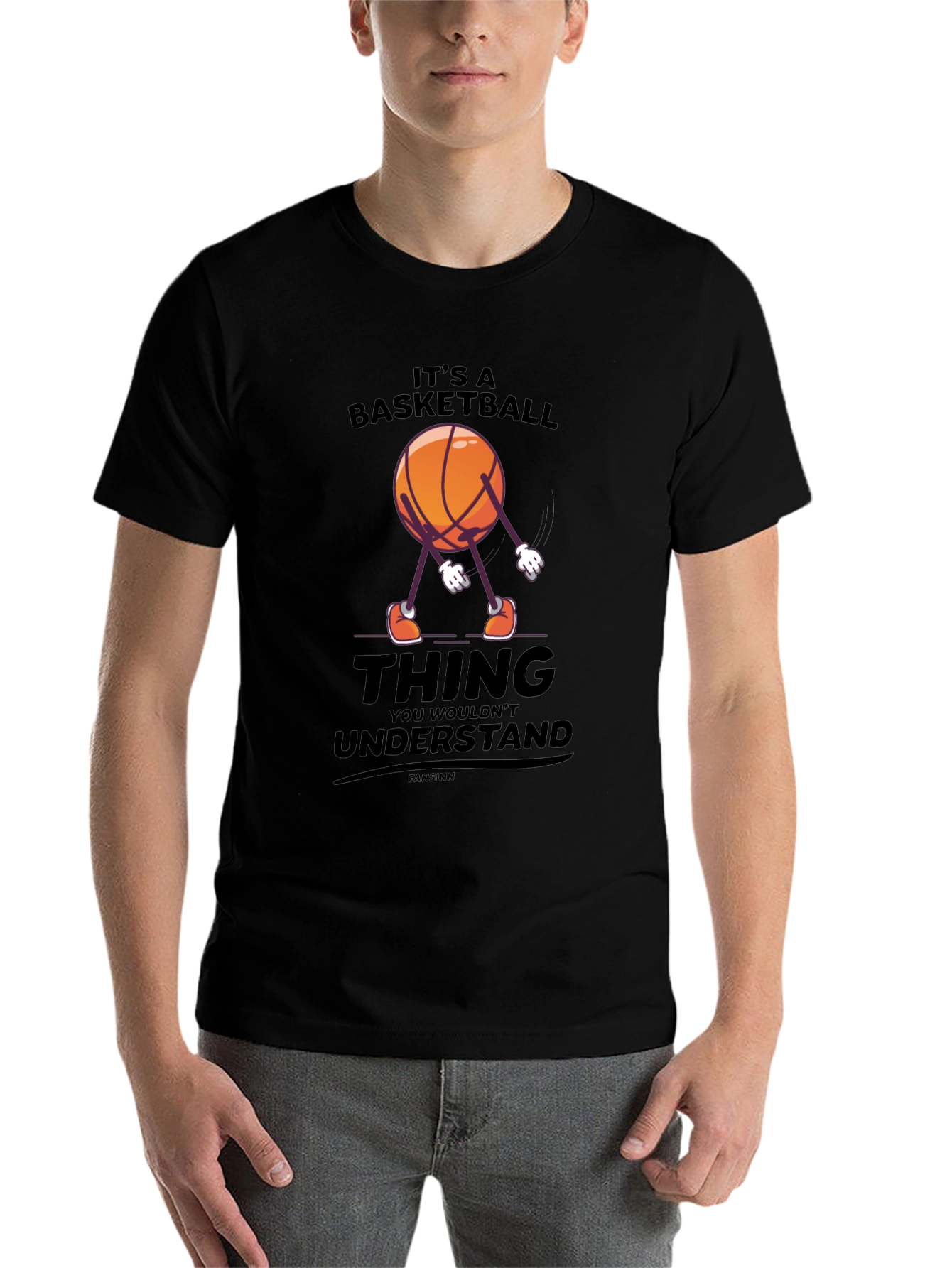 Black Basketball Thing Graphic T-Shirt view 7