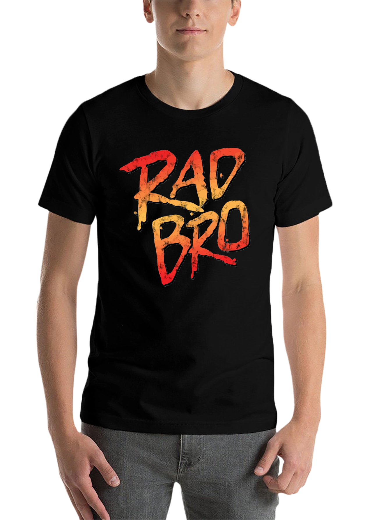 Black Rad Bro Graphic Tee - Cool Retro Style view 7