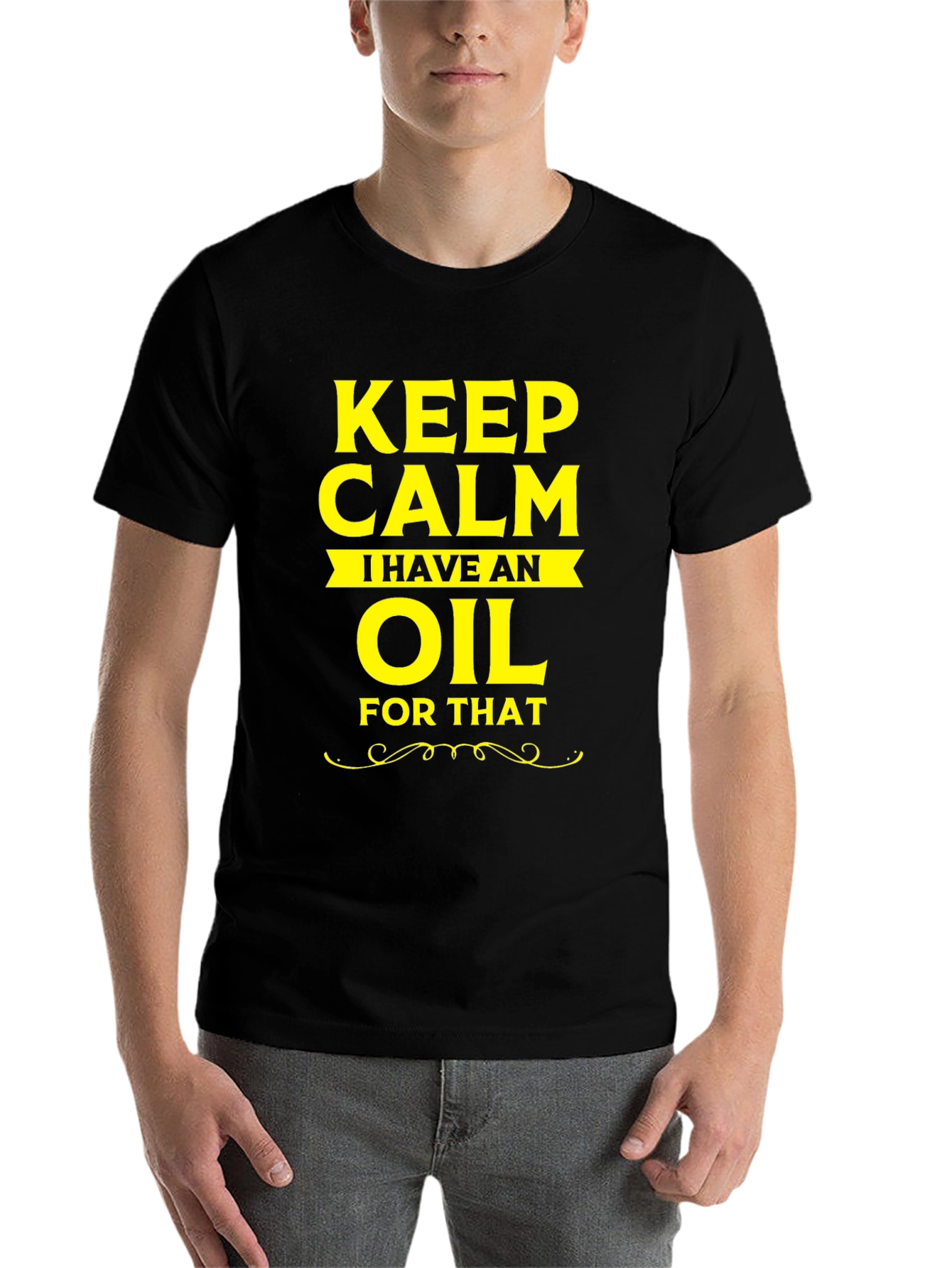 Black Keep Calm I Have an Oil for That T-Shirt view 7