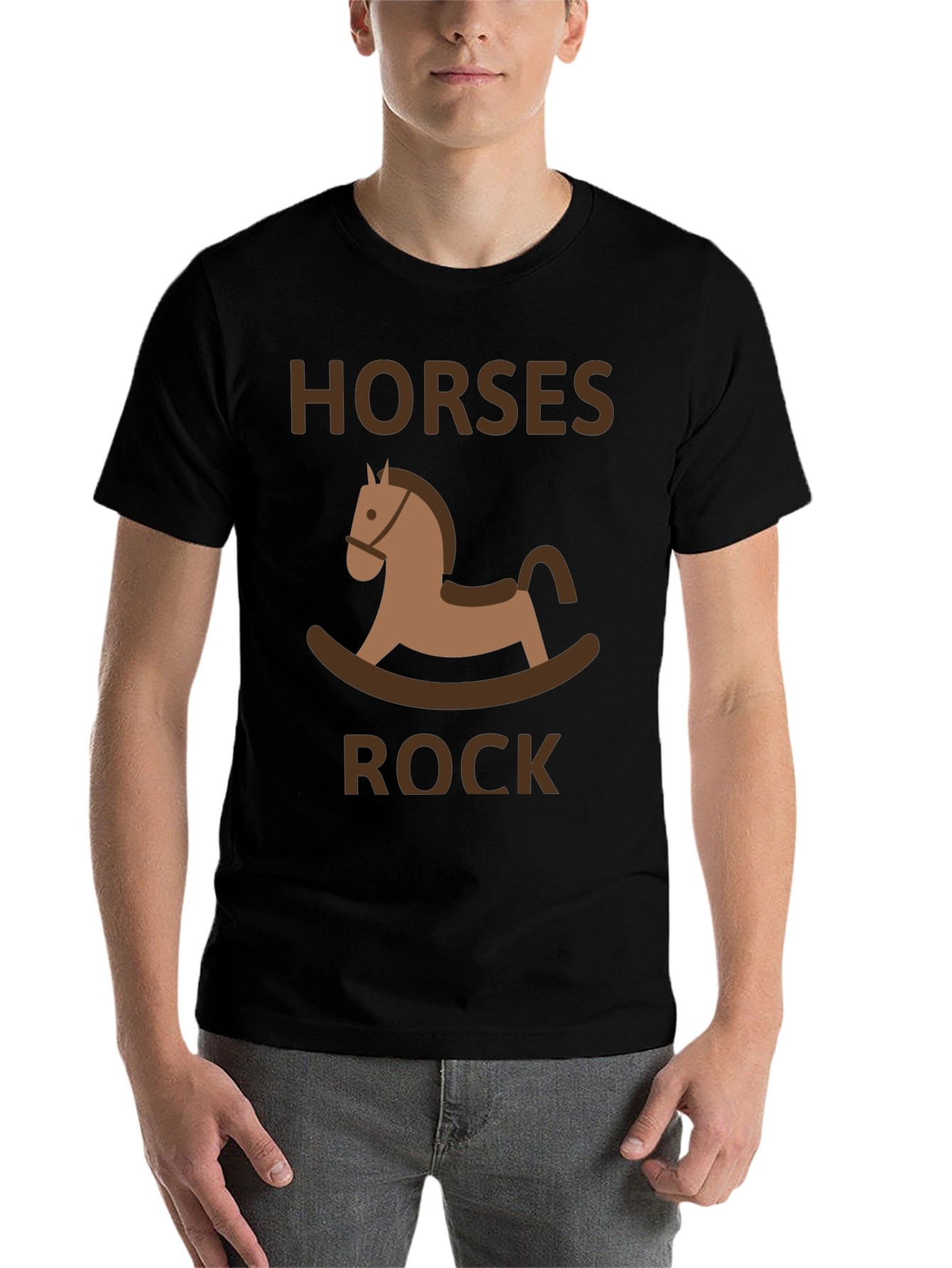 Black Horses Rock T-Shirt - Novelty Graphic Tee view 7