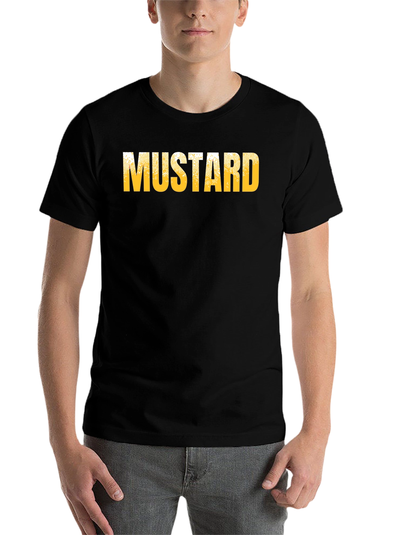 Black Mustard Graphic Tee - Trendy Casual Wear view 7