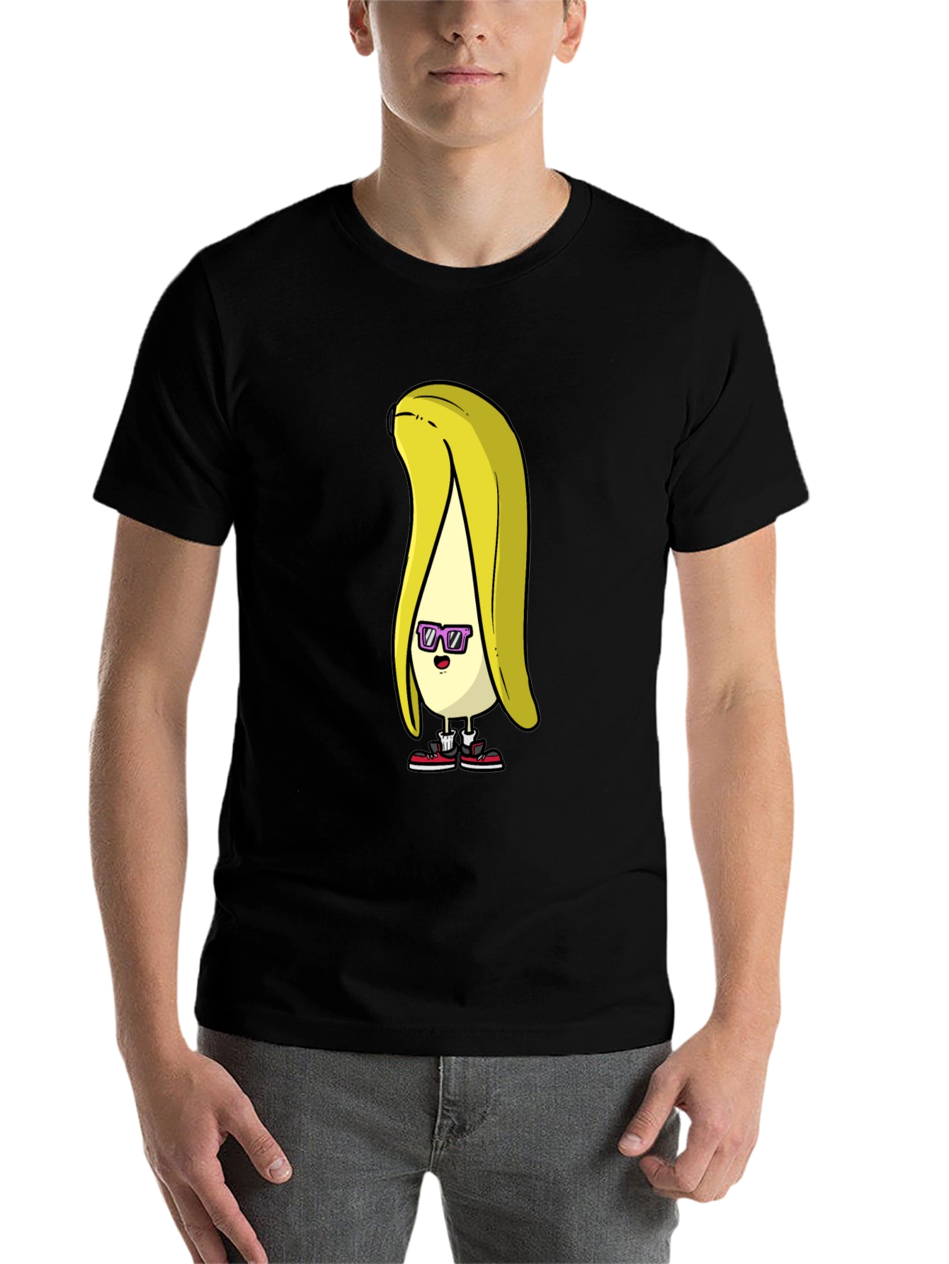 Black Cool Banana Graphic T-Shirt view 7