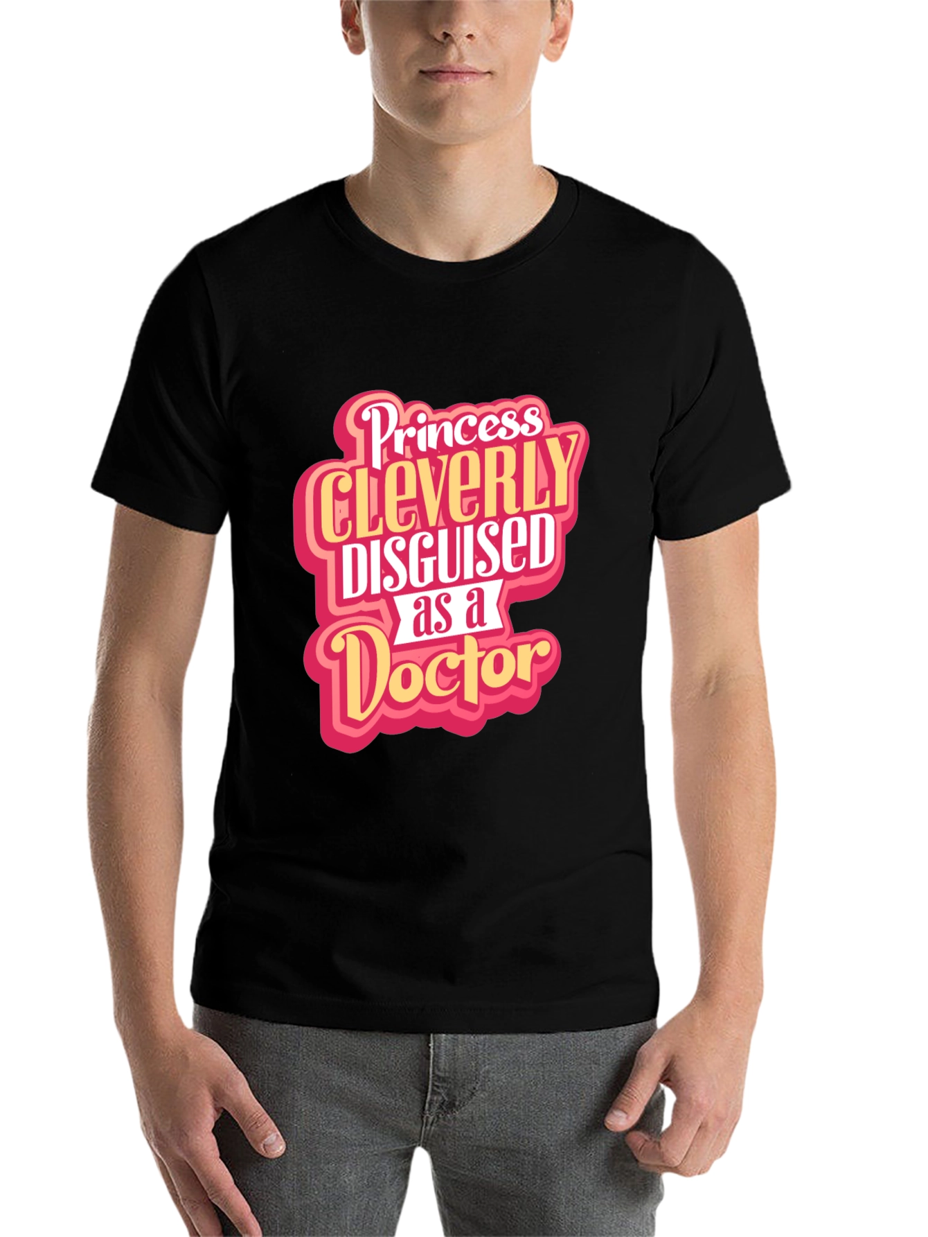 Black Princess Cleverly Disguised as a Doctor T-Shirt view 7