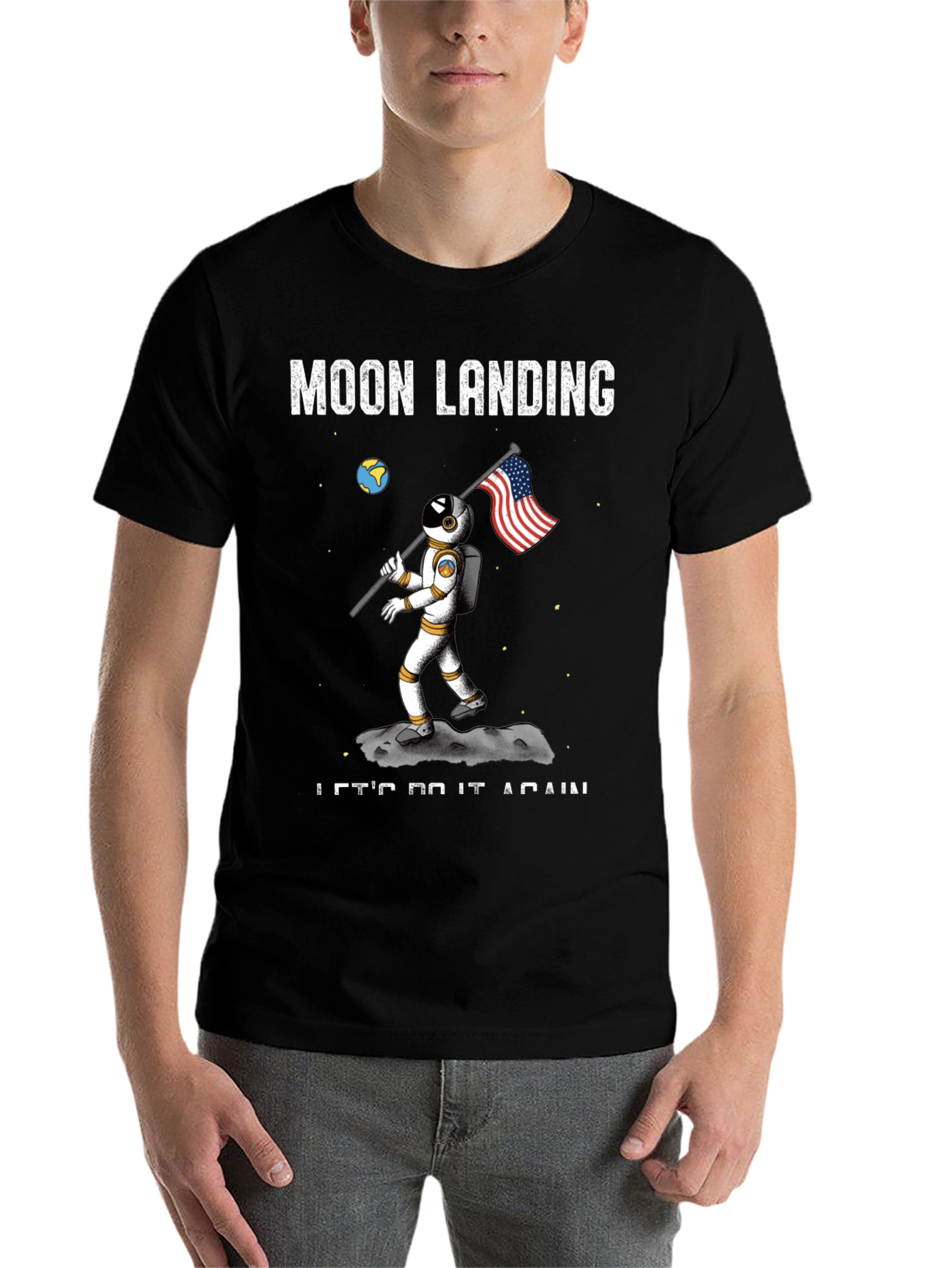 Black Moon Landing T-Shirt - Let's Do It Again view 7