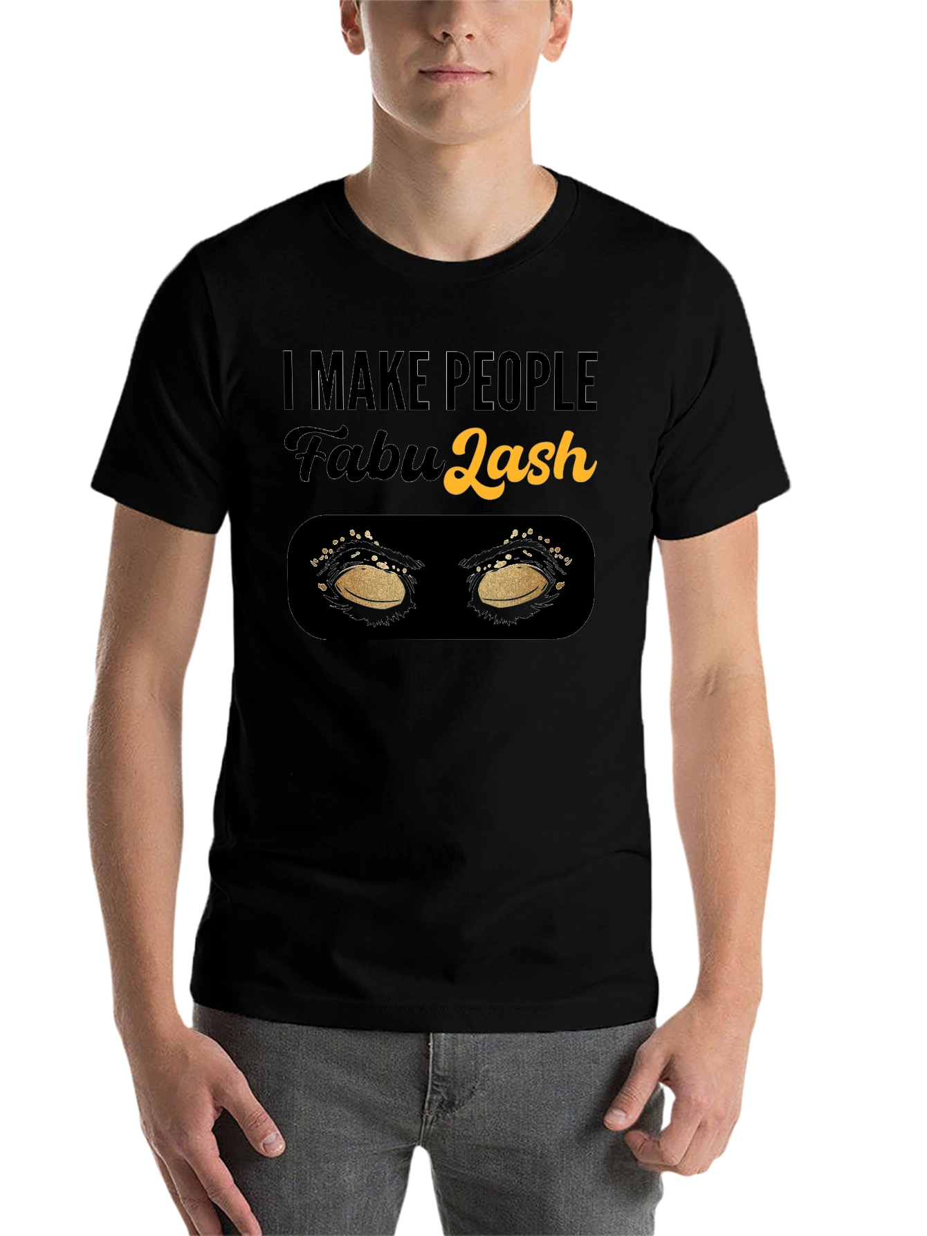 Black Fabulash Eyelash Artist T-Shirt view 7