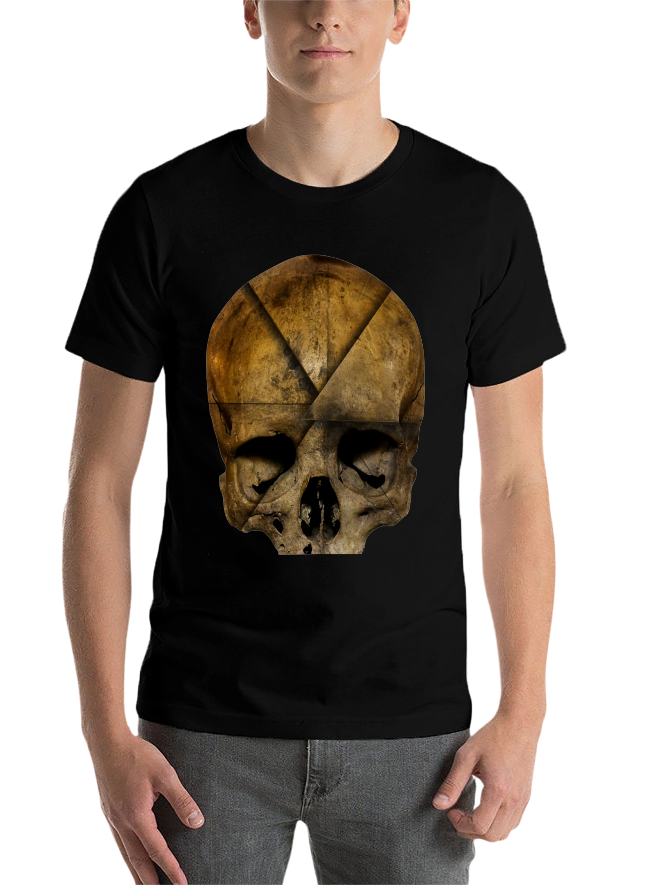 Black Skull Graphic Print T-Shirt - Dark Grunge Style view 7