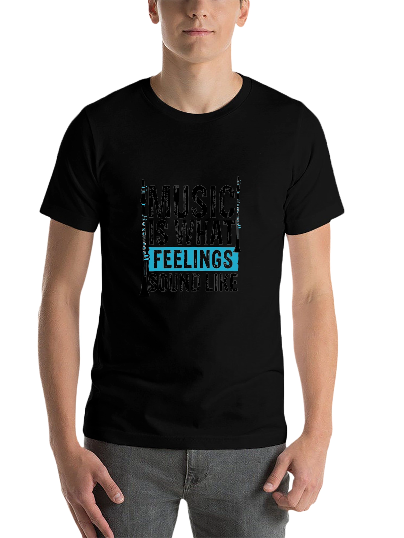 Black Music is Feelings T-Shirt - Black Graphic Tee view 7