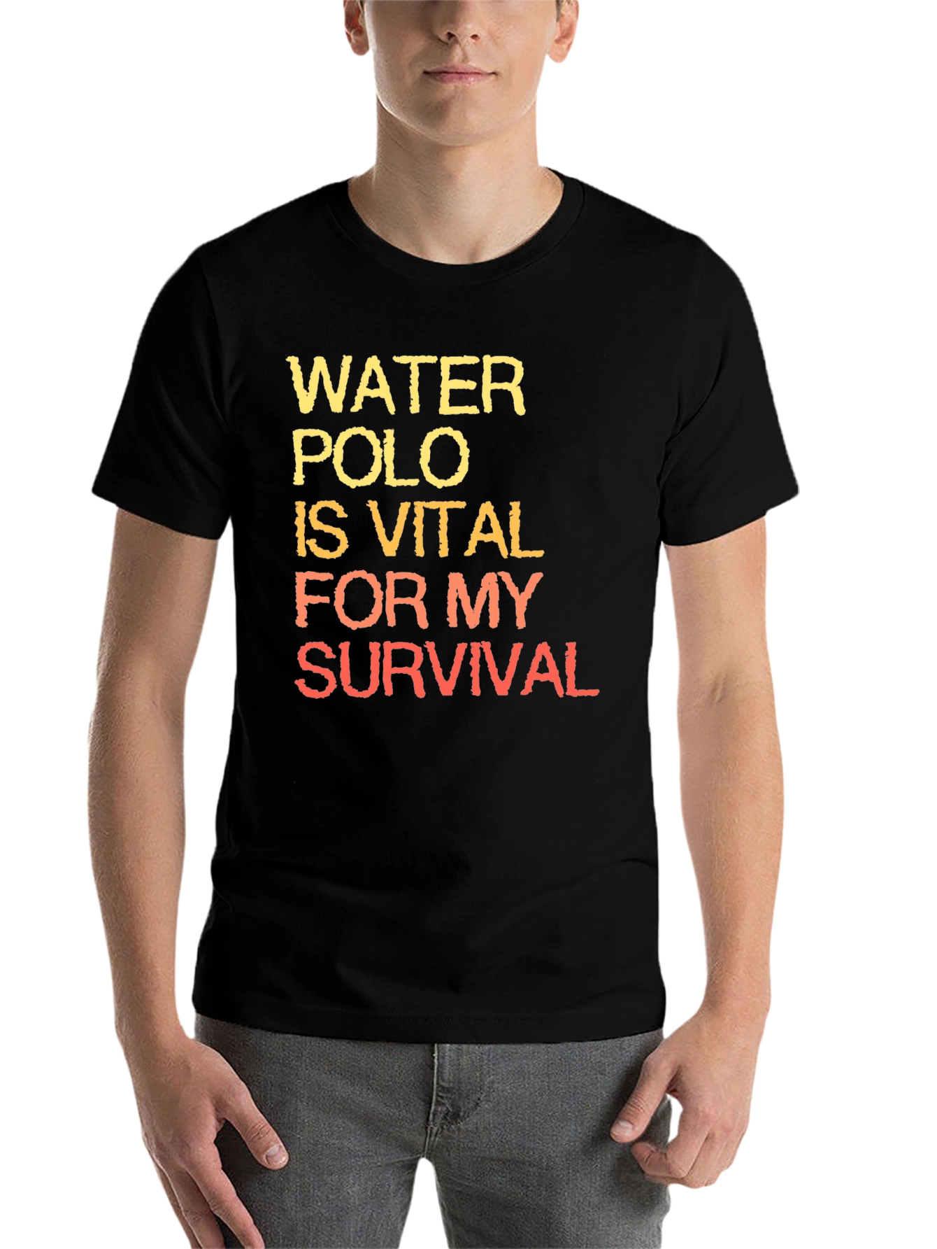 Black Water Polo is Vital T-Shirt view 7