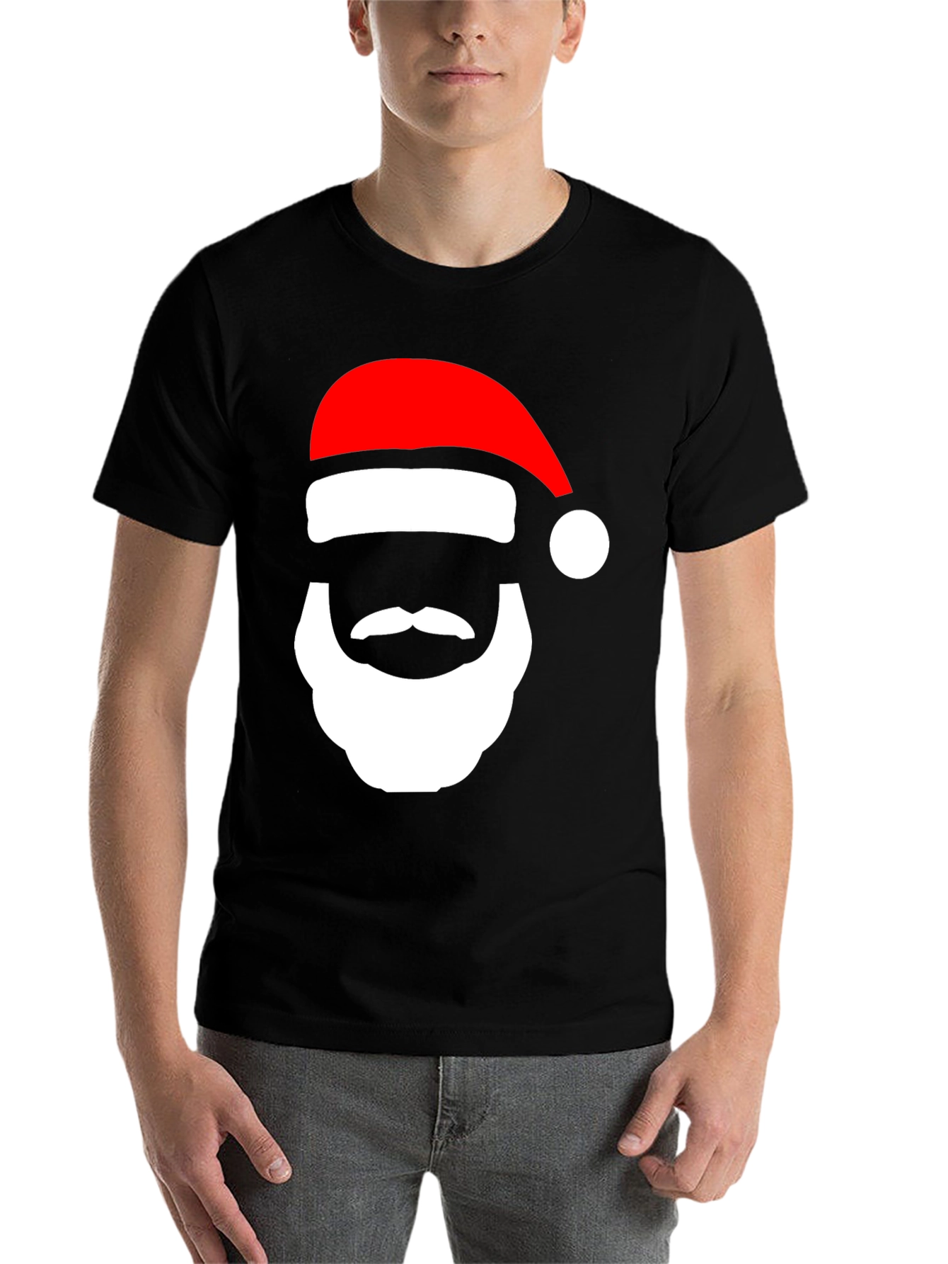 Festive Santa Face Graphic Tee - Holiday Cheer! - 7