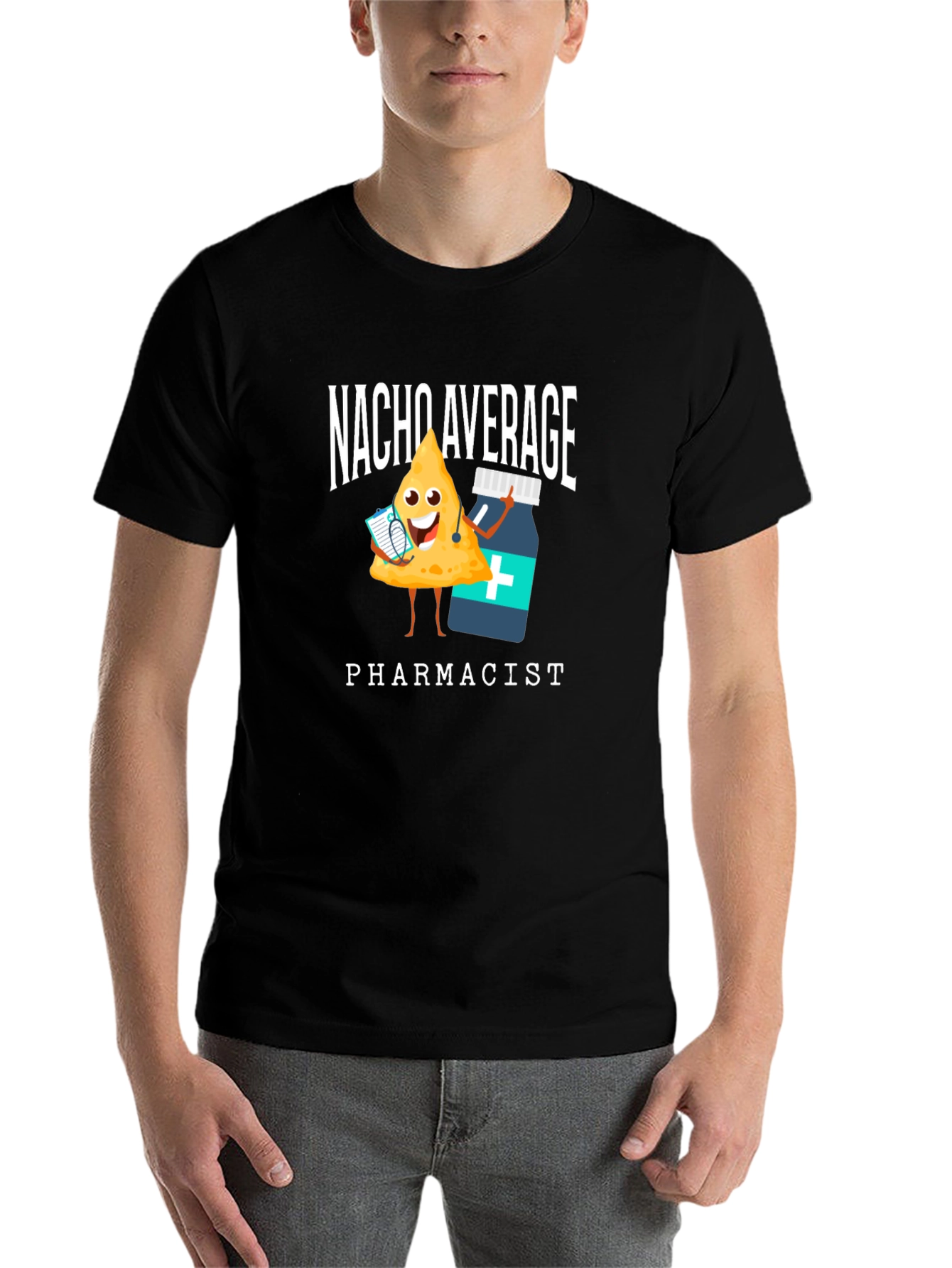 Black Nacho Average Pharmacist T-Shirt view 7