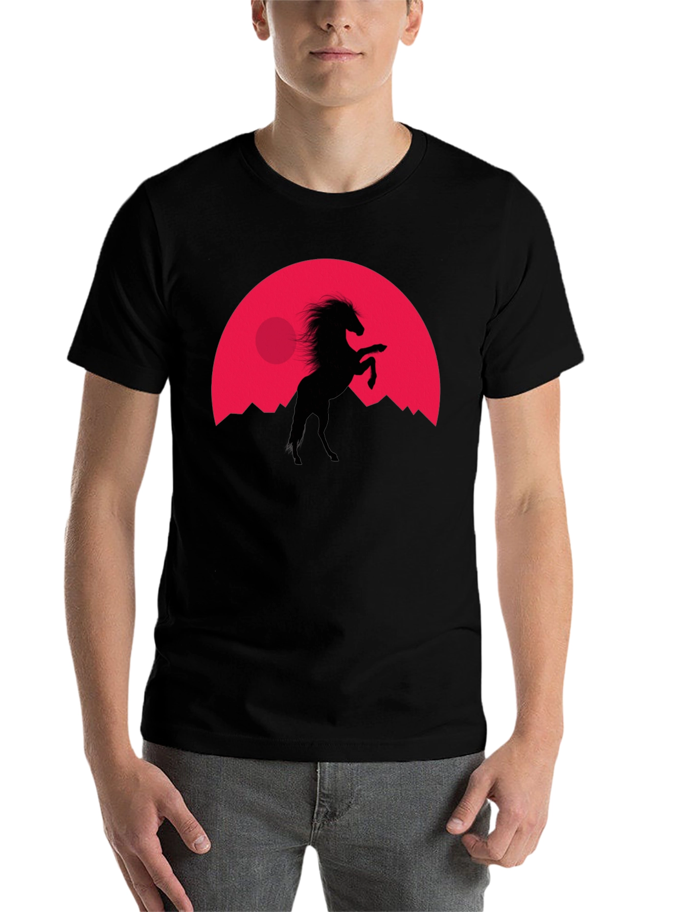 Black Horse Silhouette Tee - Black T-Shirt view 7